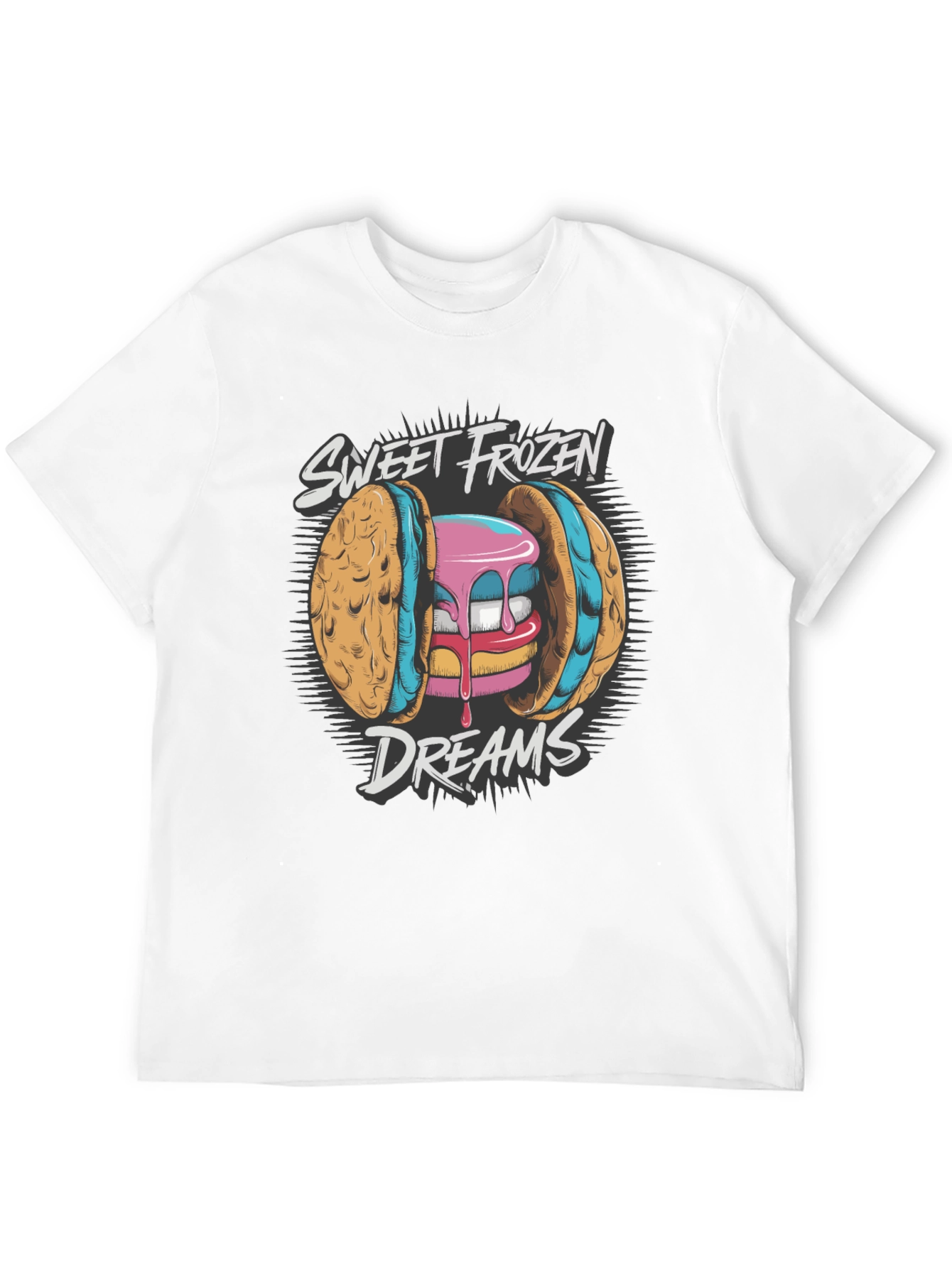 Black Sweet Frozen Dreams Graphic Tee - Soft Cotton Blend view 12