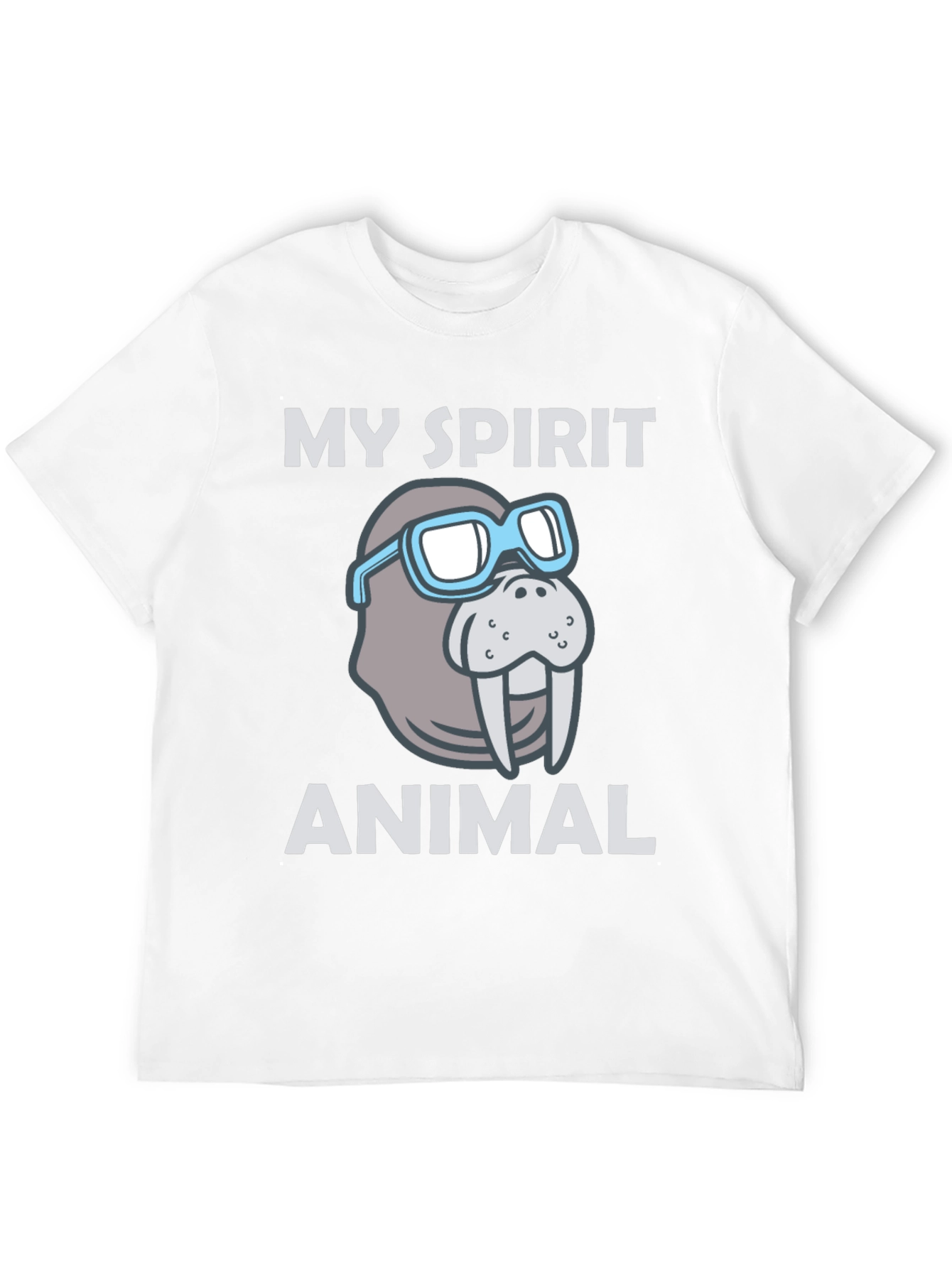 Black My Spirit Animal Walrus Graphic T-Shirt view 12