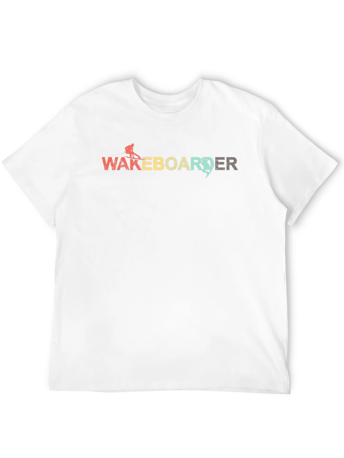 Black Wakeboarder Graphic Tee - Black Cotton Blend view 12