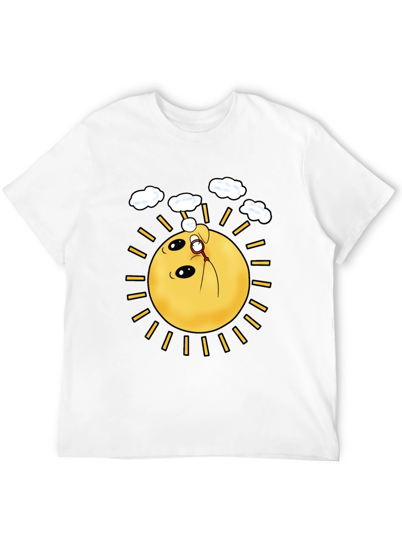 Black Funny Sun Blowing Bubbles Graphic Tee view 12