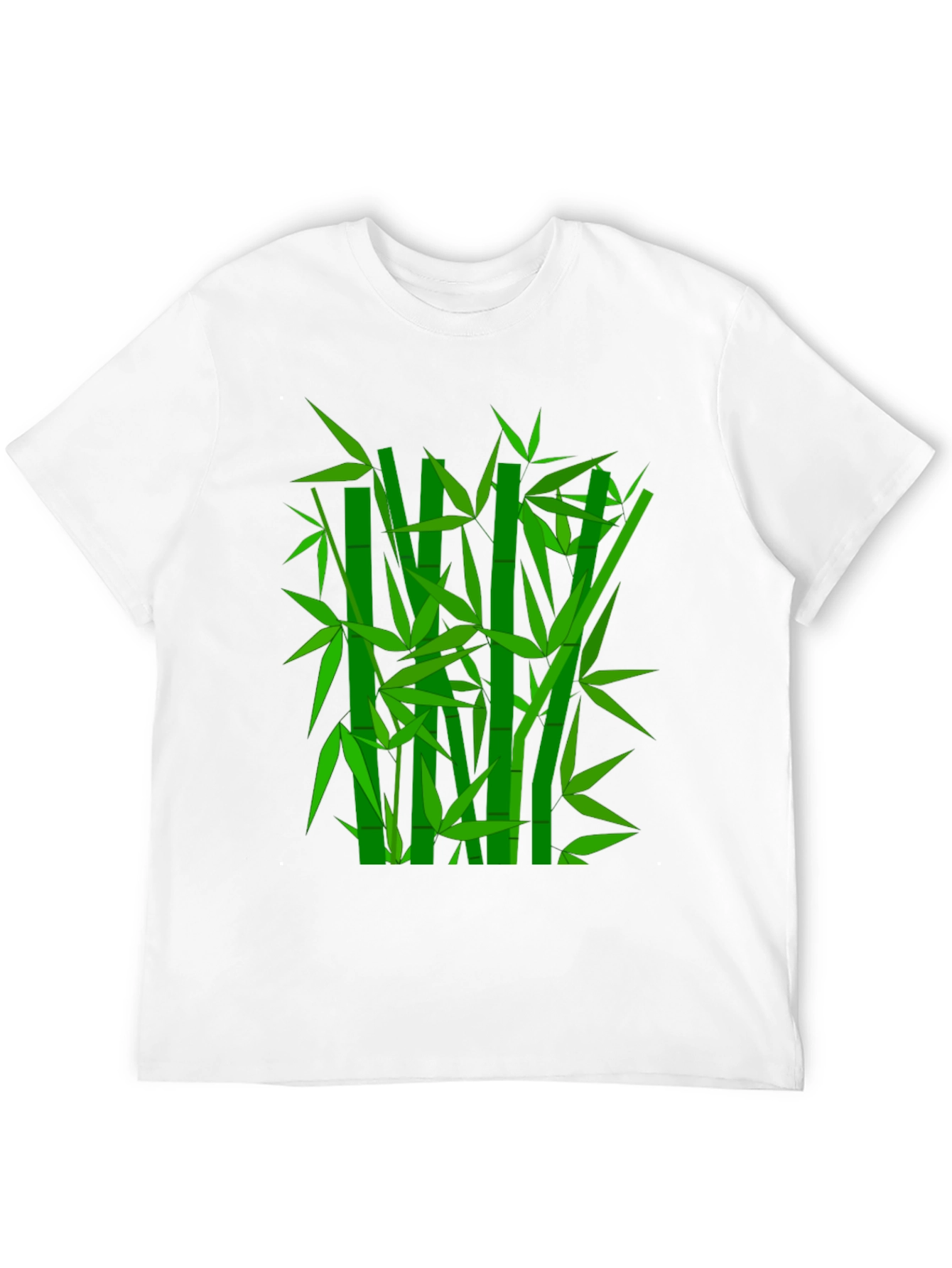 Black Bamboo Print Black T-Shirt view 12