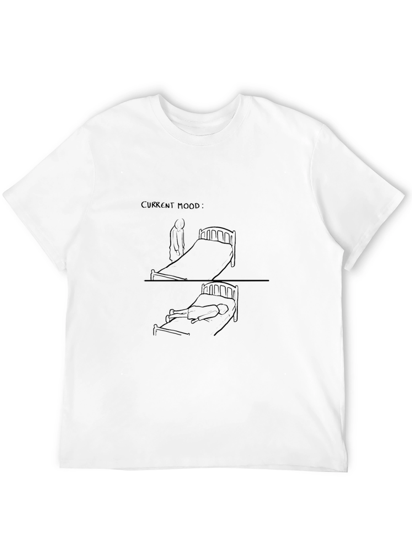 Black Current Mood Graphic T-Shirt - Unisex Black Tee view 12