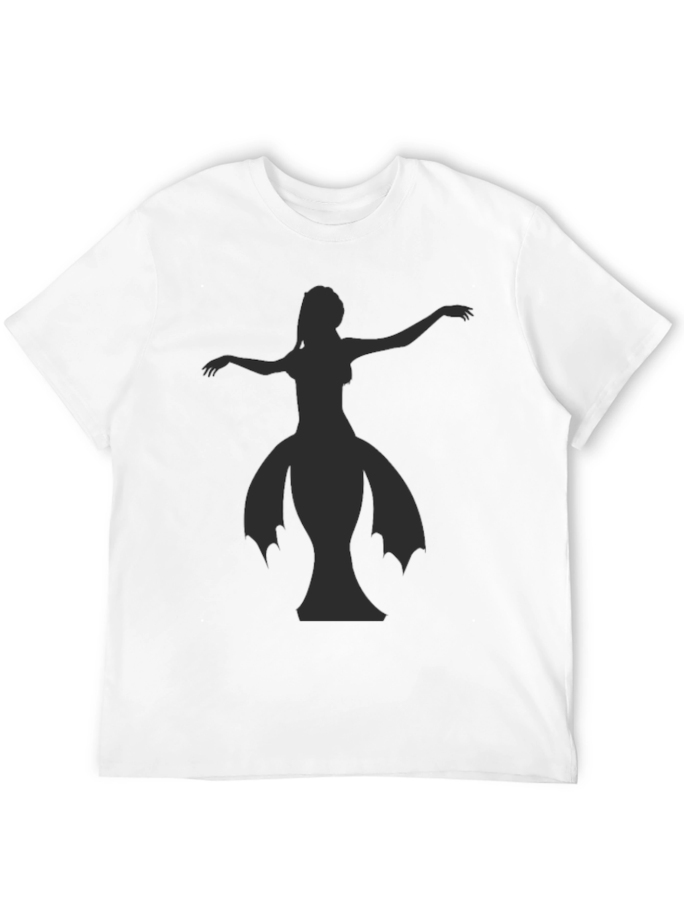 Black Elegant Black T-Shirt with Dancer Silhouette view 12