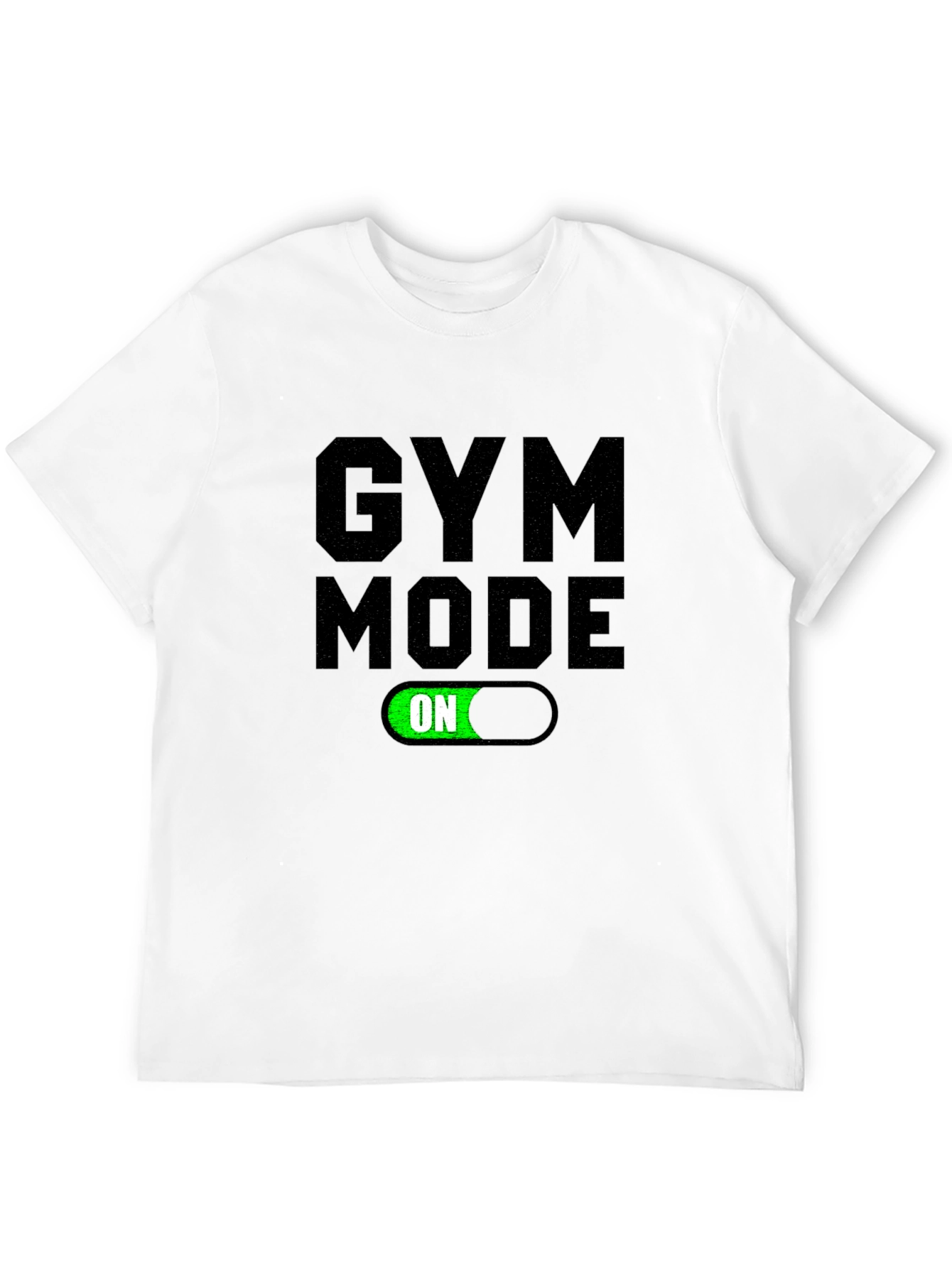 Black Gym Mode On T-Shirt - Fitness Apparel view 12