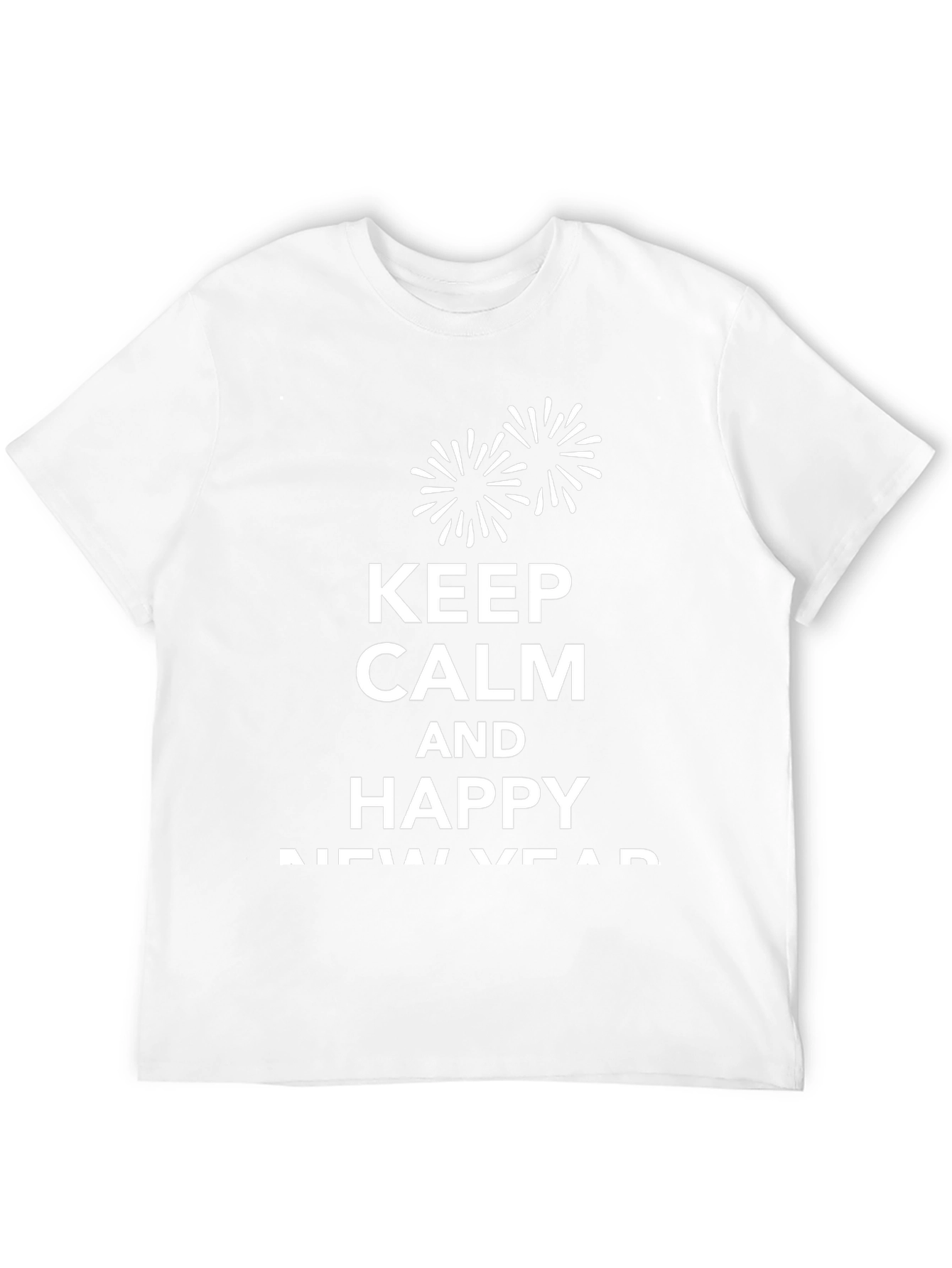 Black Keep Calm & Happy New Year T-Shirt view 12