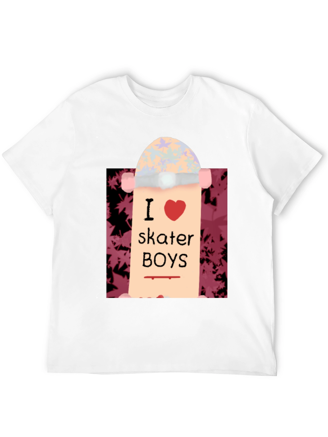 Black I Love Skater Boys T-Shirt | Unique Skateboard Tee view 12