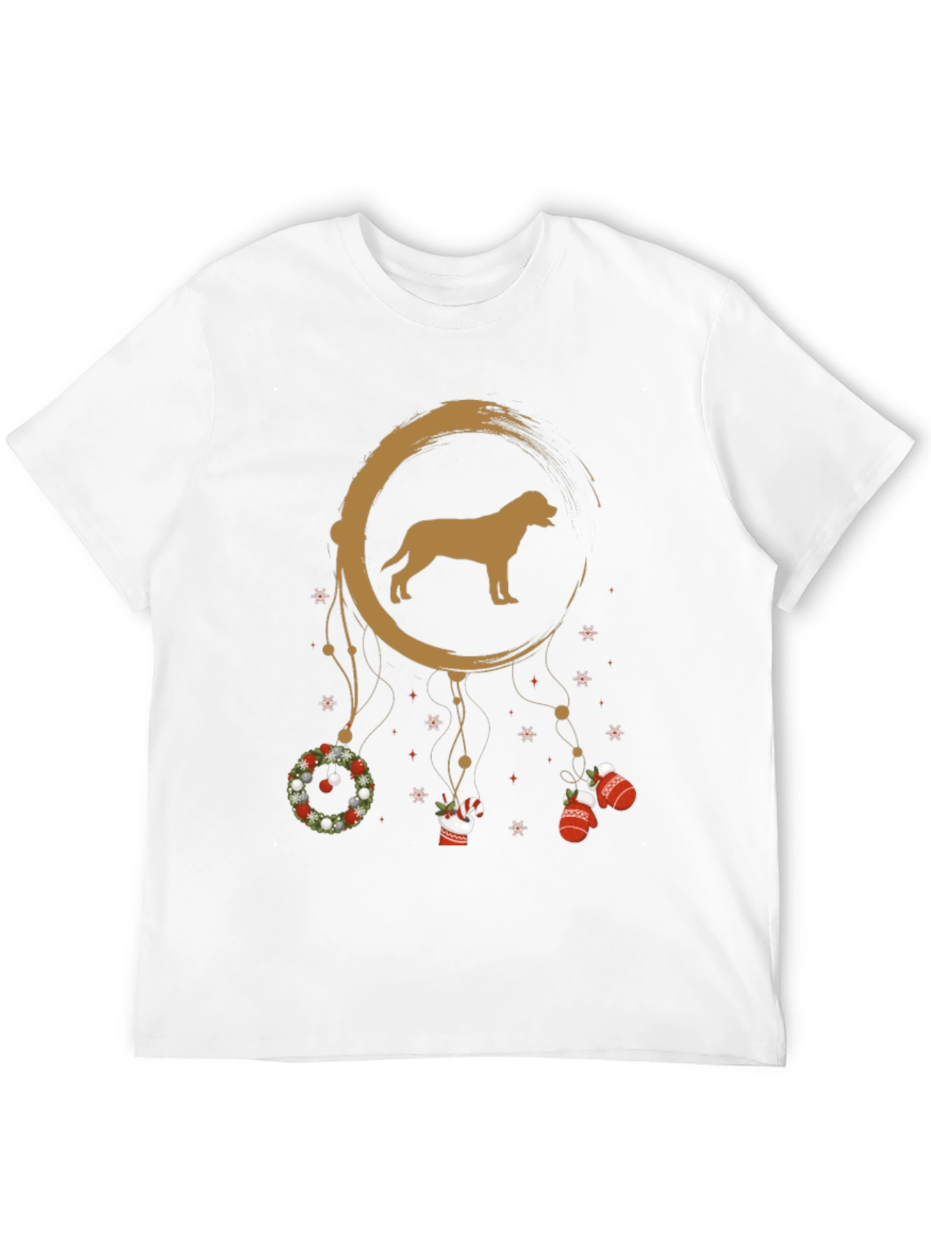 Black Dog Dreamcatcher Christmas T-Shirt view 12