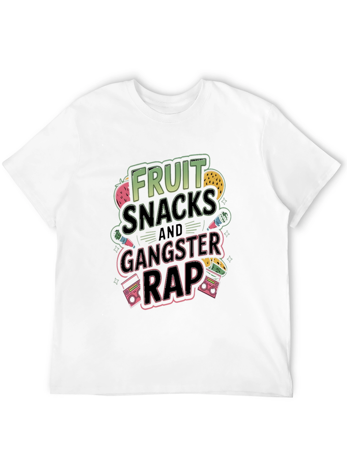 Black Fruit Snacks and Gangster Rap T-Shirt view 12