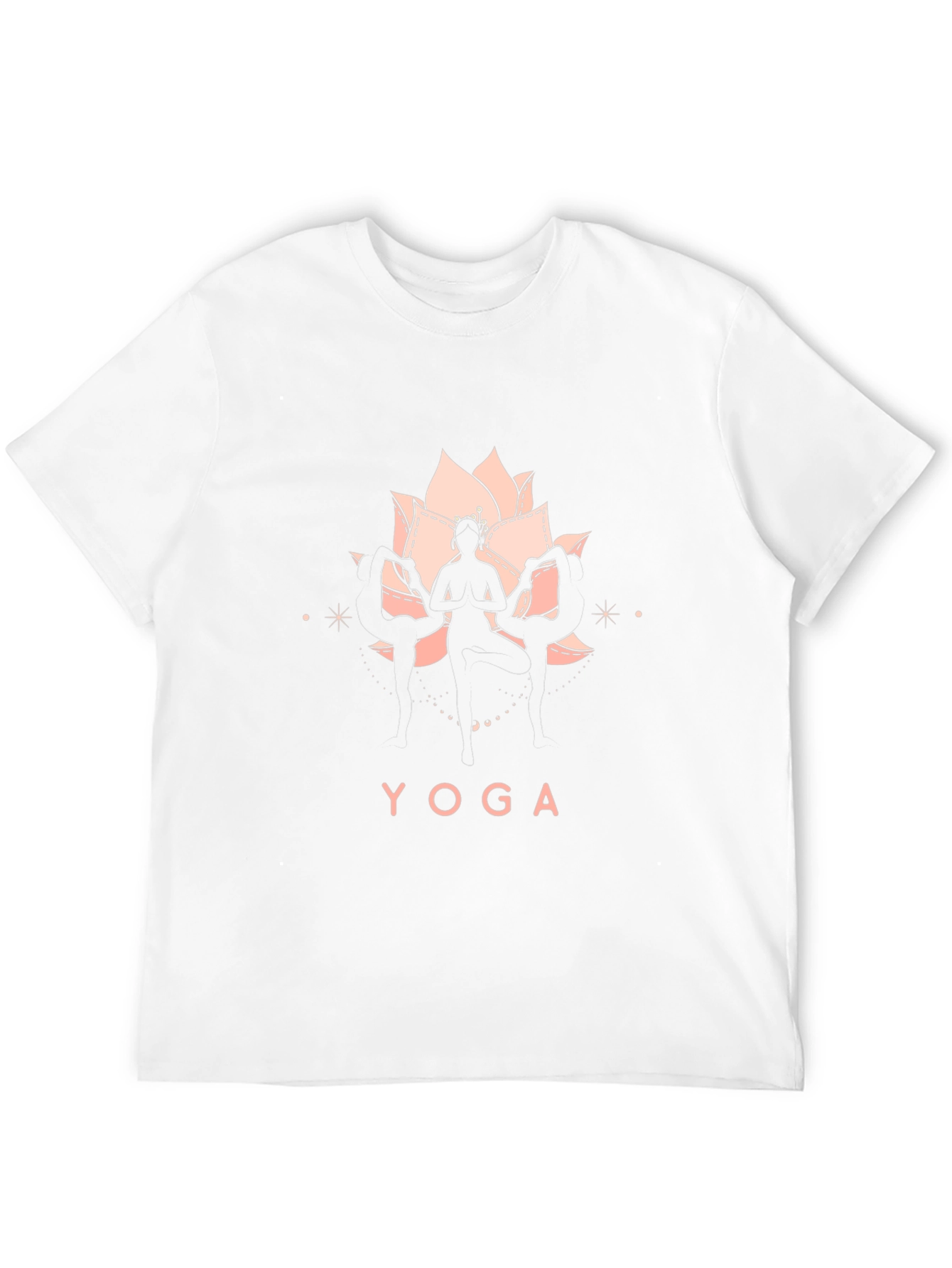 Black Yoga Graphic T-Shirt - Lotus Design view 12