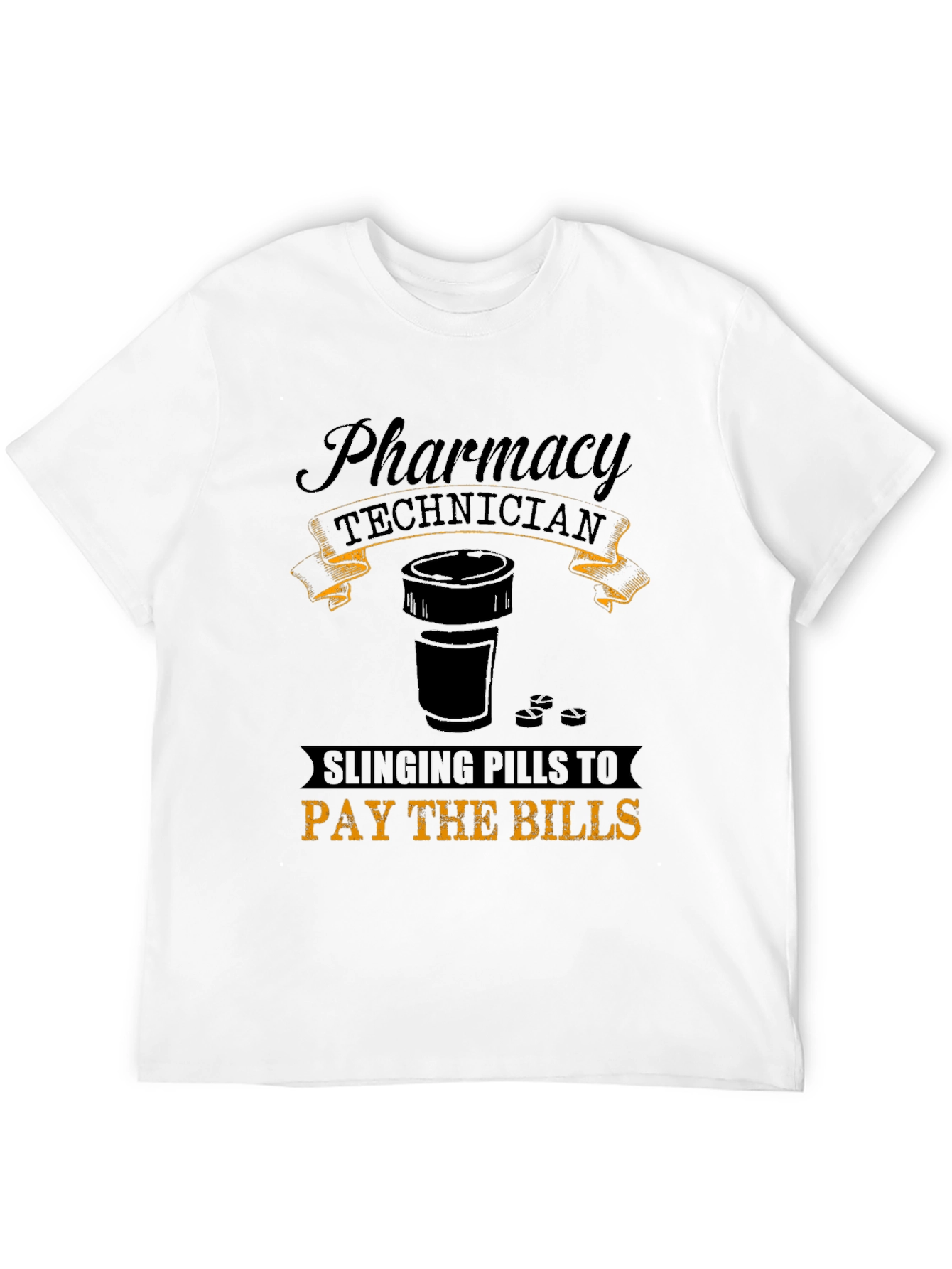 Black Pharmacy Technician Funny Graphic T-Shirt view 12