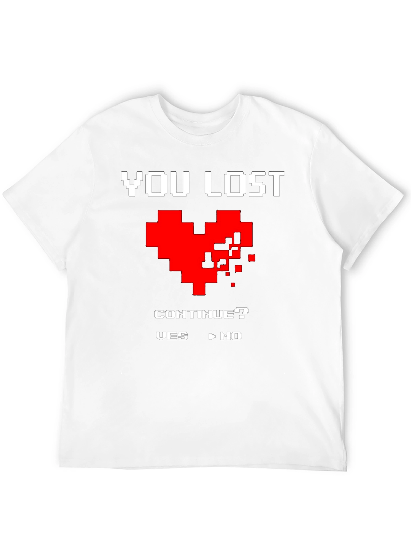 Black You Lost Heart Gamer T-Shirt view 12