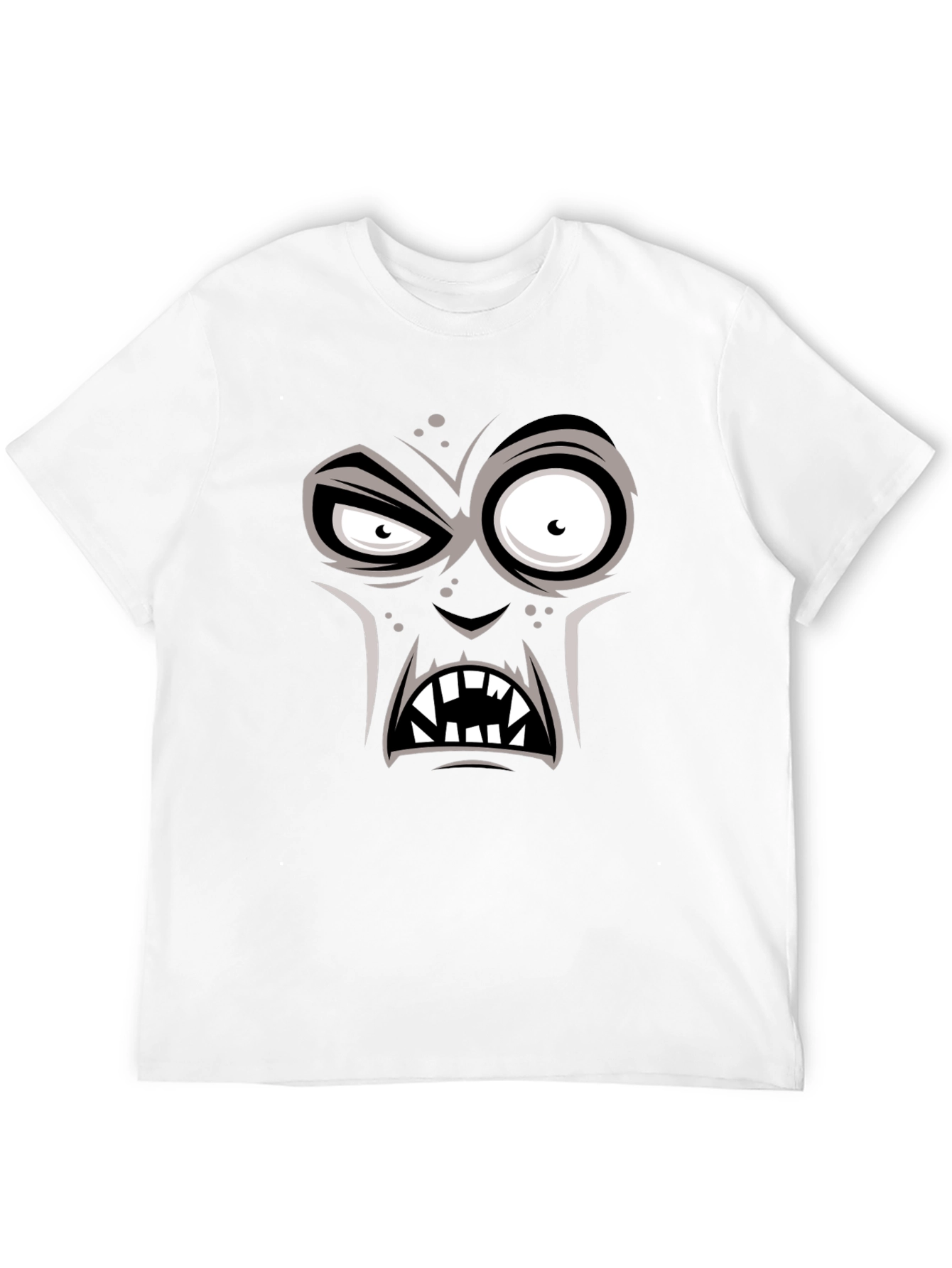 Black Monster Face Graphic T-Shirt view 12