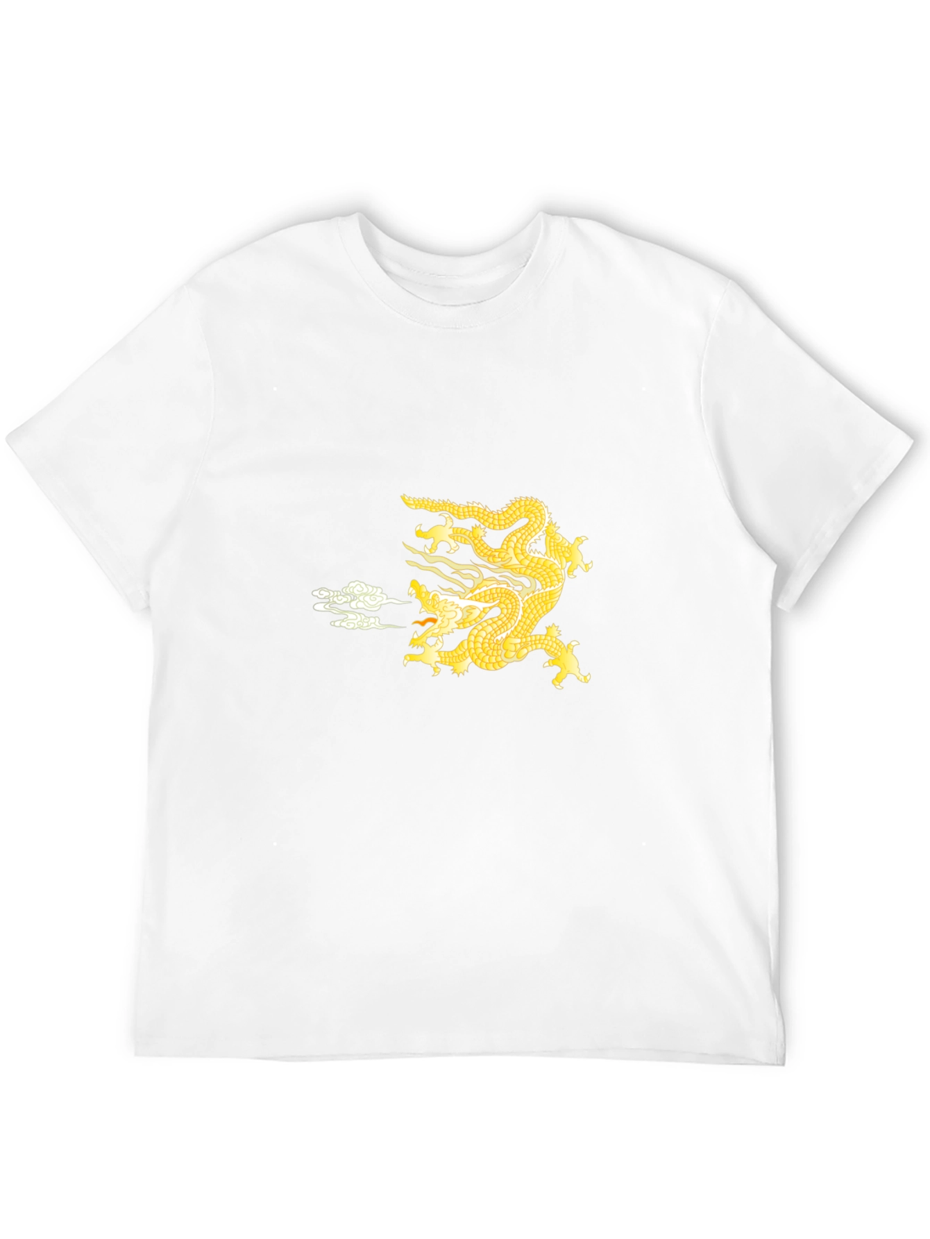 Black Golden Dragon Graphic Black Tee view 12