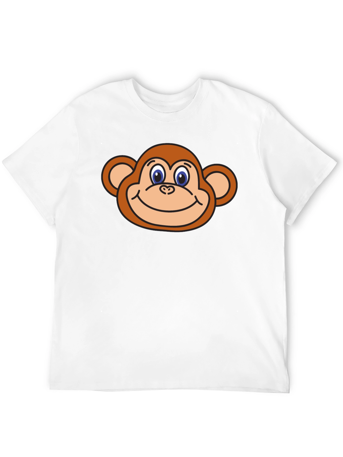 Black Monkey Face Graphic T-Shirt - Black Cotton Tee view 12