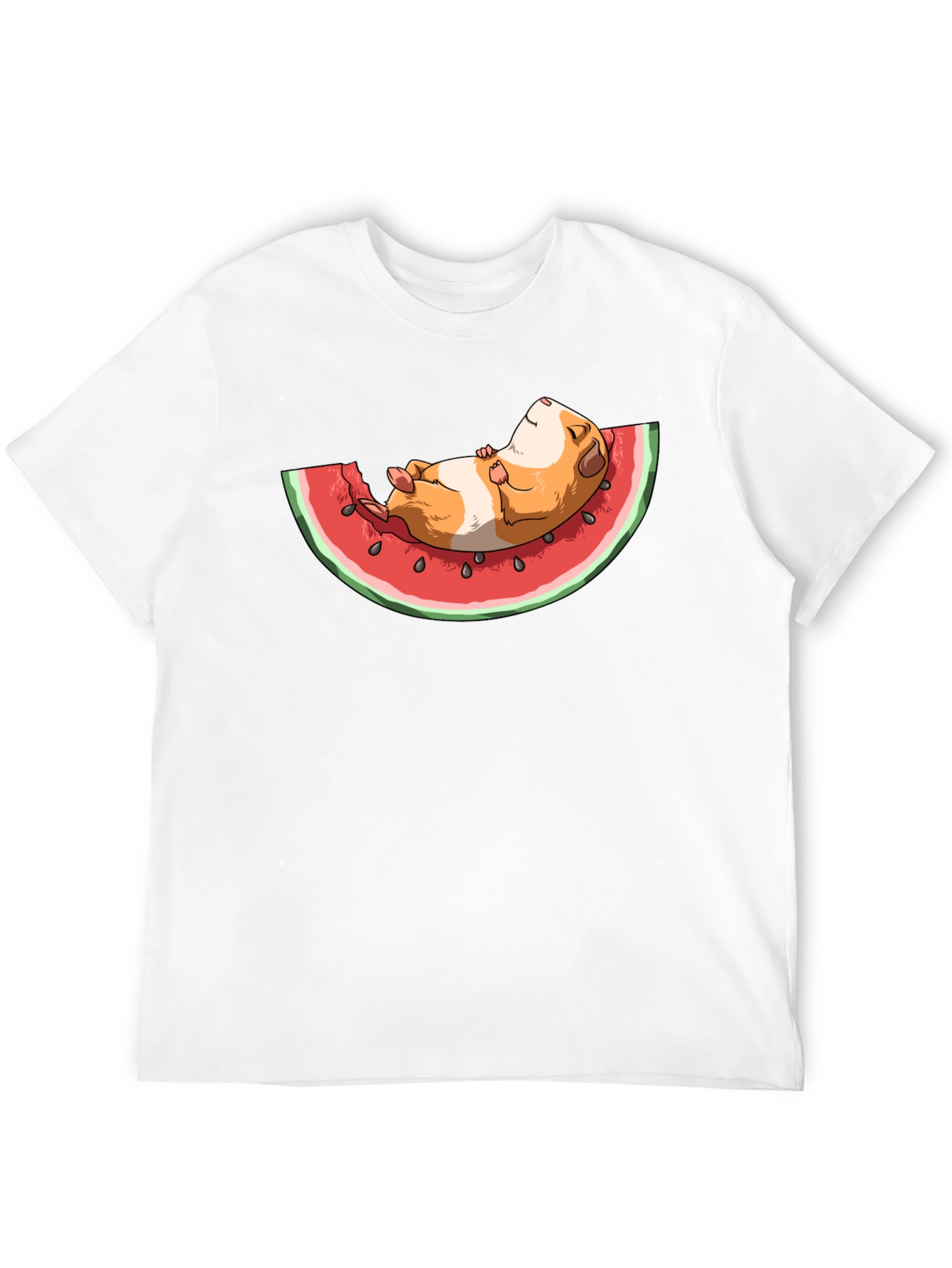 Black Guinea Pig Watermelon T-Shirt view 12