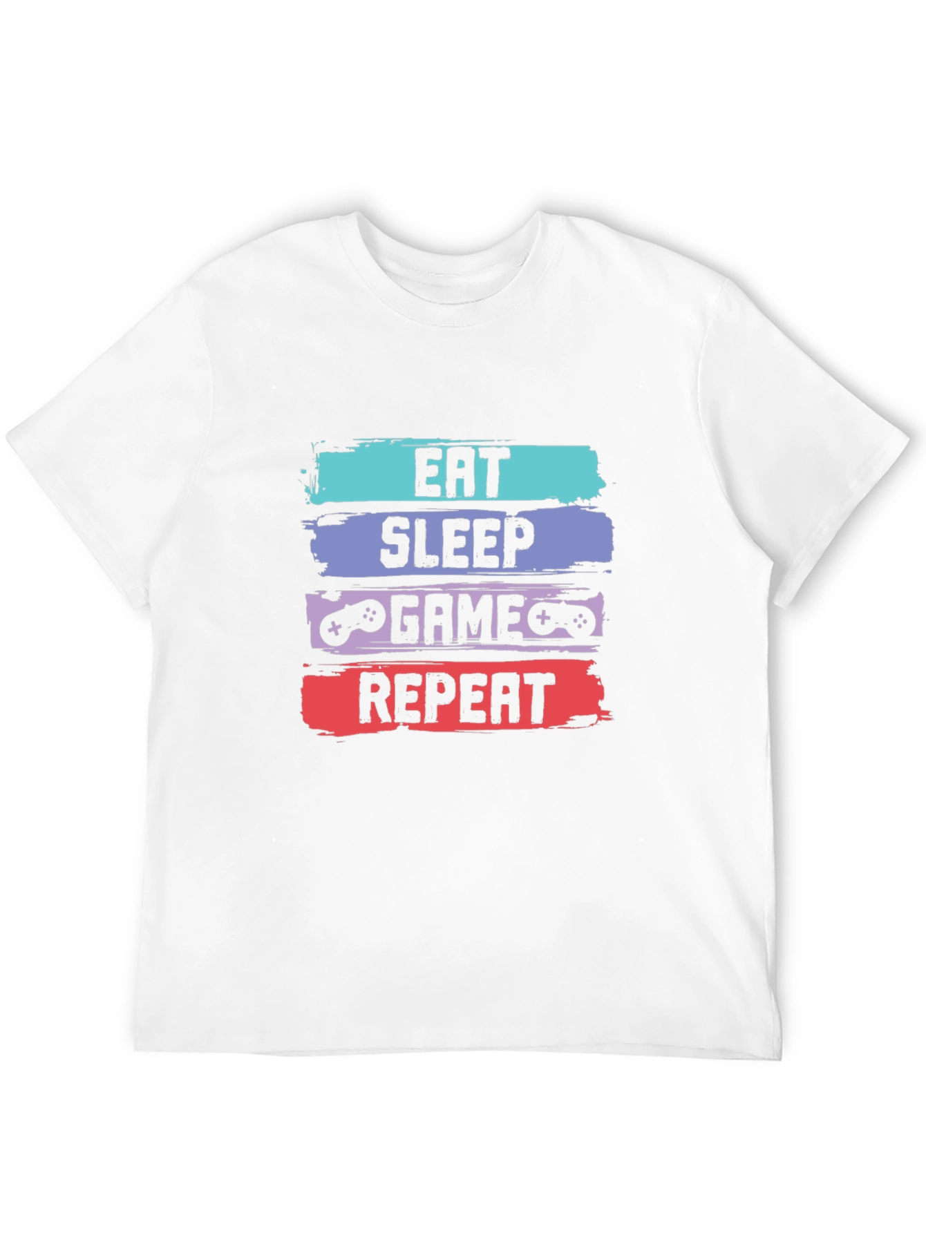 Black Eat Sleep Game Repeat T-Shirt - Gamer Tee view 12