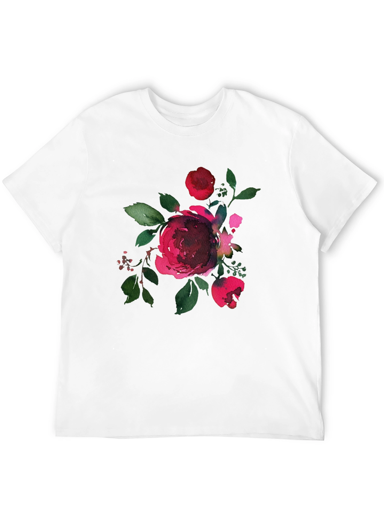 Black Floral Print Black T-Shirt view 12