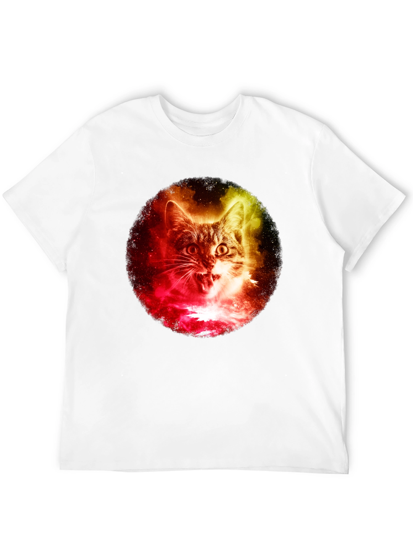 Black Galaxy Cat Graphic Tee - Unique Style view 12