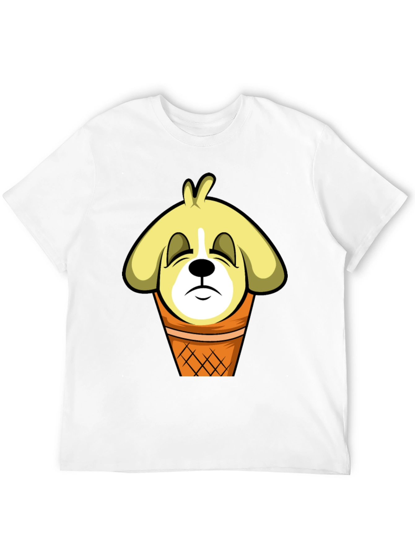 Black Funny Dog Ice Cream Cone T-Shirt view 12