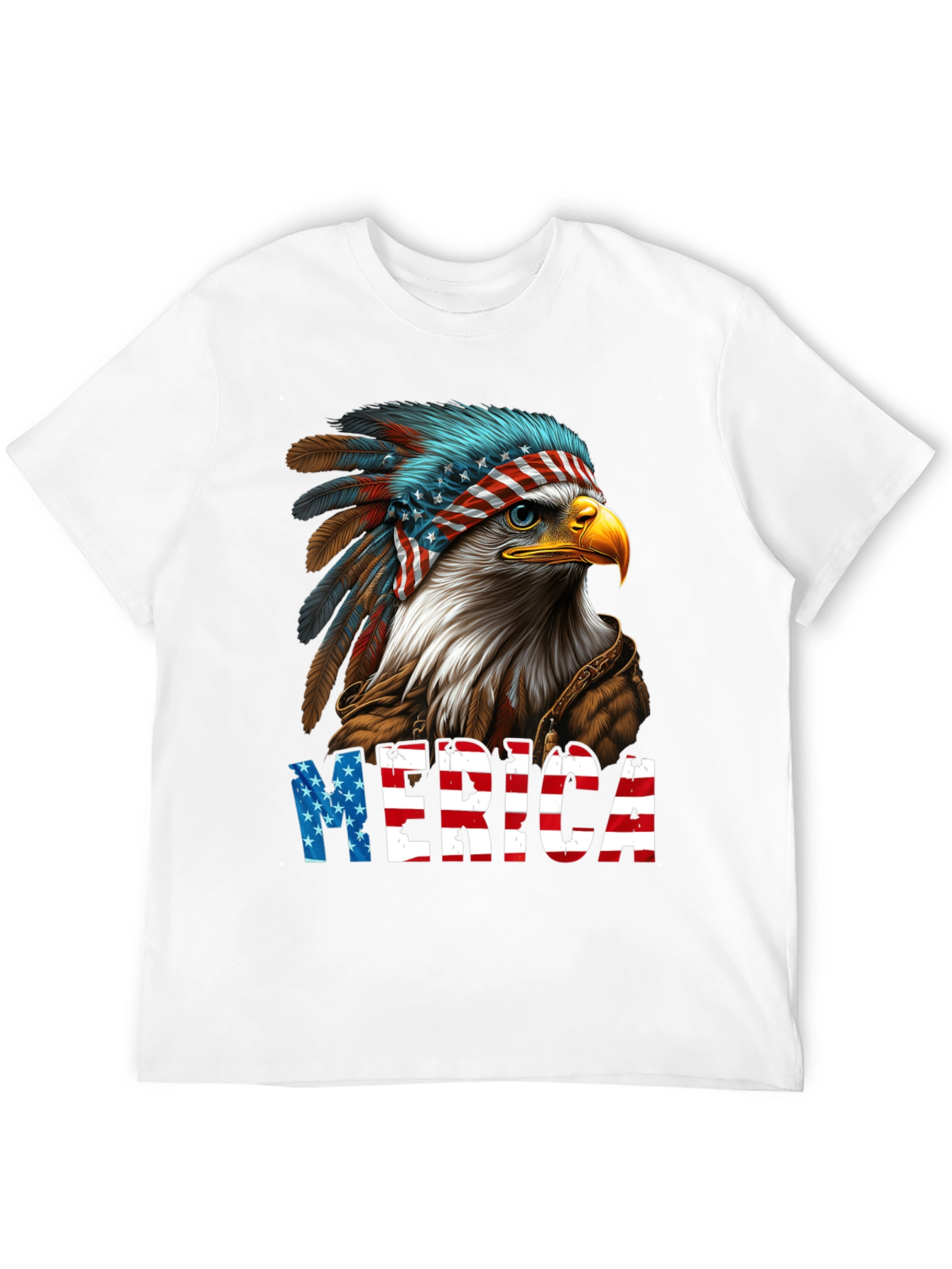 Patriotic Eagle 'Merica' Graphic T-Shirt - 12