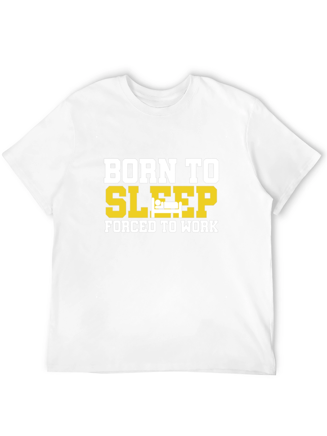 Black Born To Sleep T-Shirt - Humorous Graphic Tee view 12
