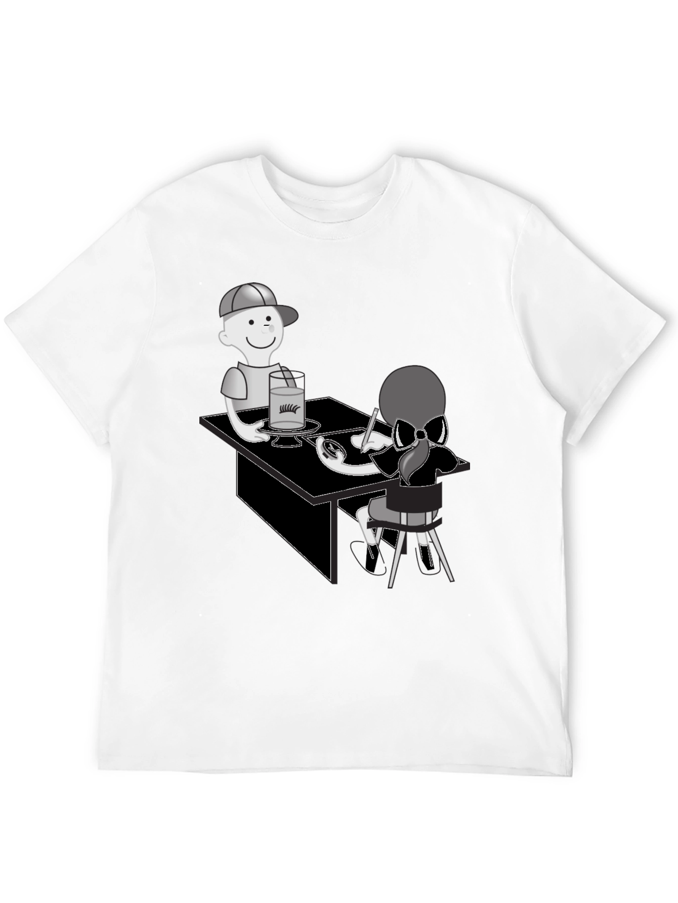 Black Cartoon Graphic T-Shirt - Artist Theme view 12
