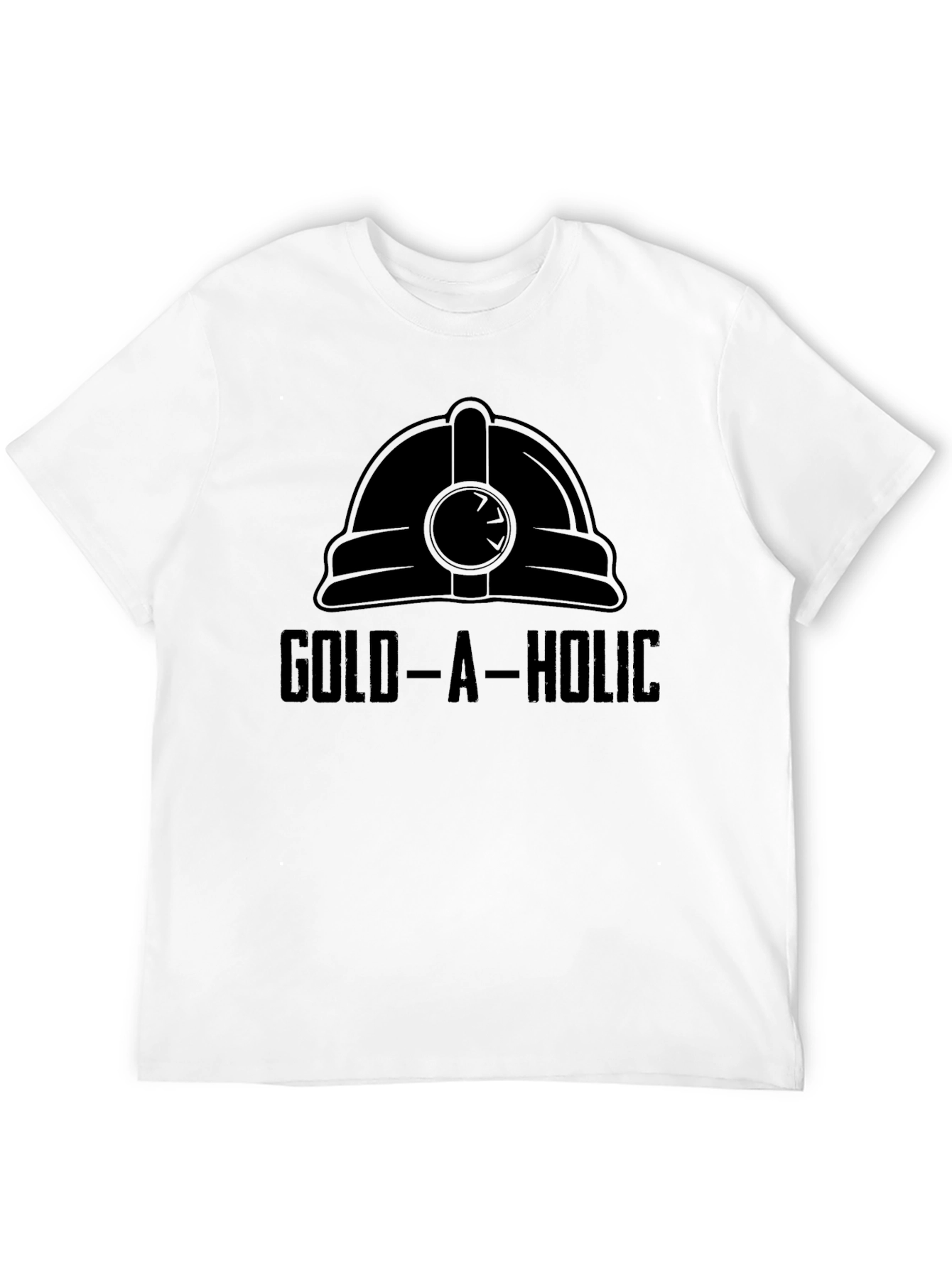 Black Gold-A-Holic Miner Helmet Graphic Tee - Black view 12