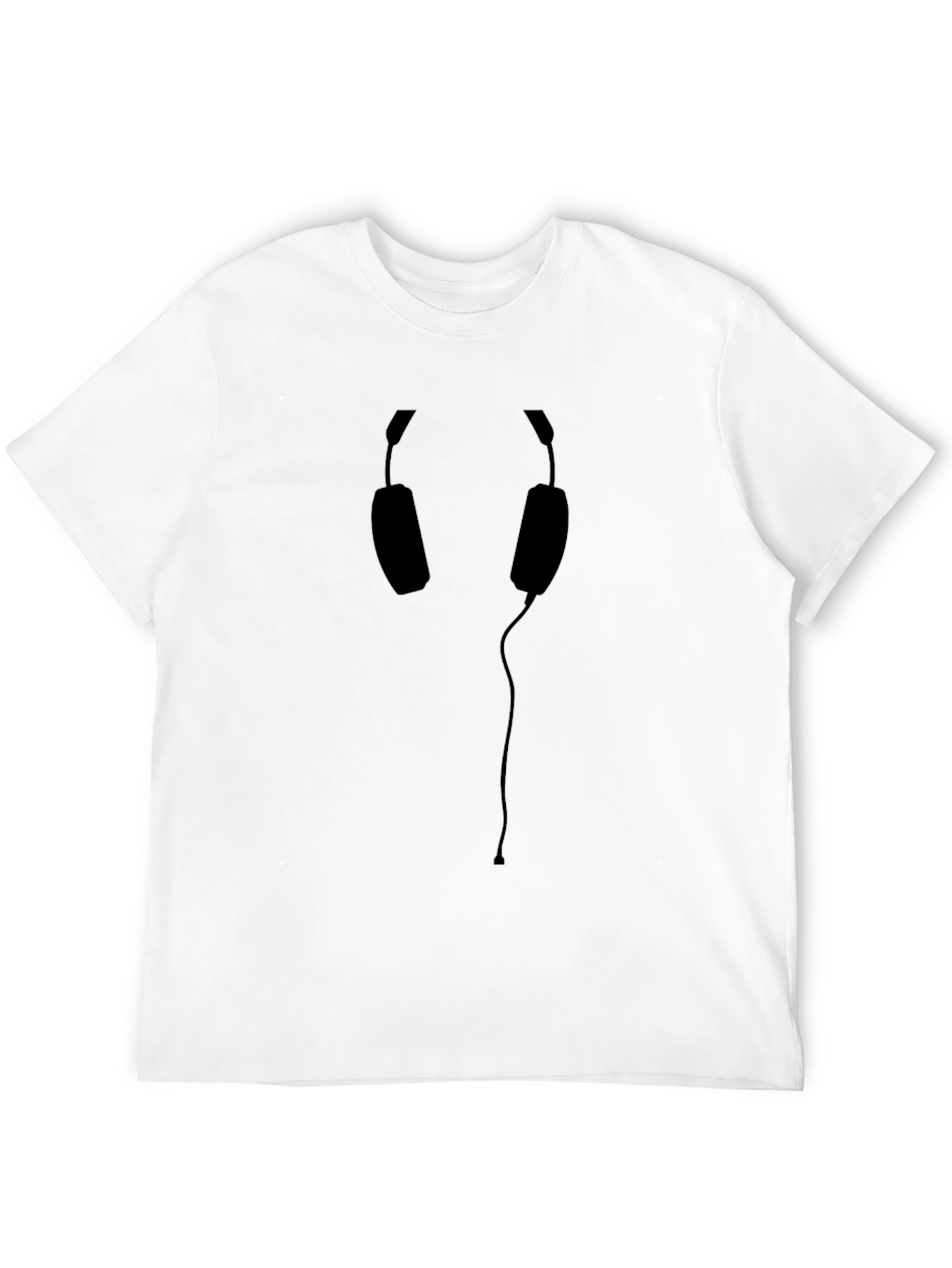 Black Headphone Graphic Tee - Black Crew Neck view 12