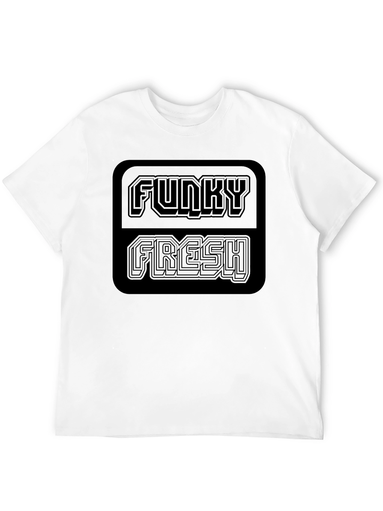 Black Funky Fresh Graphic Tee - Black Crew Neck T-Shirt view 12