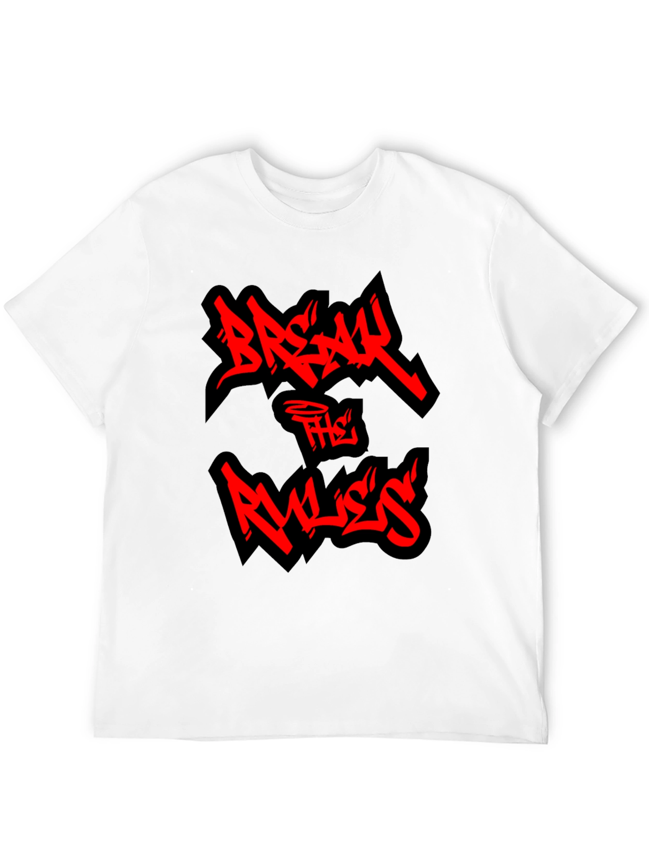 Black Break the Rules Graphic Tee - Black T-Shirt view 12