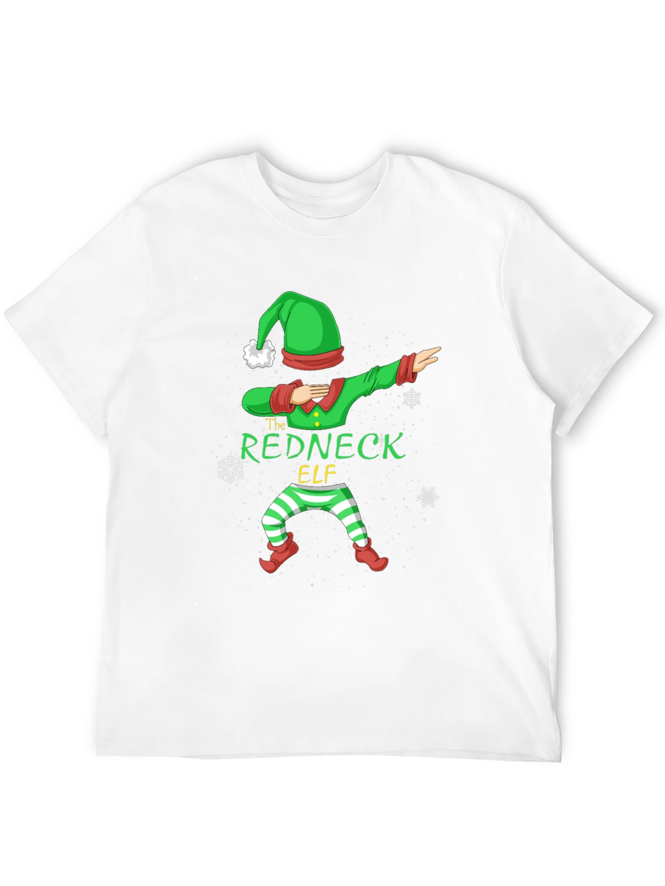 Black Redneck Elf Dabbing Graphic Tee view 12
