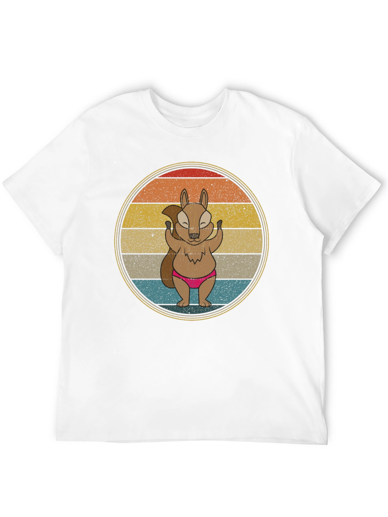 Black Funny Squirrel in Underwear T-Shirt view 12