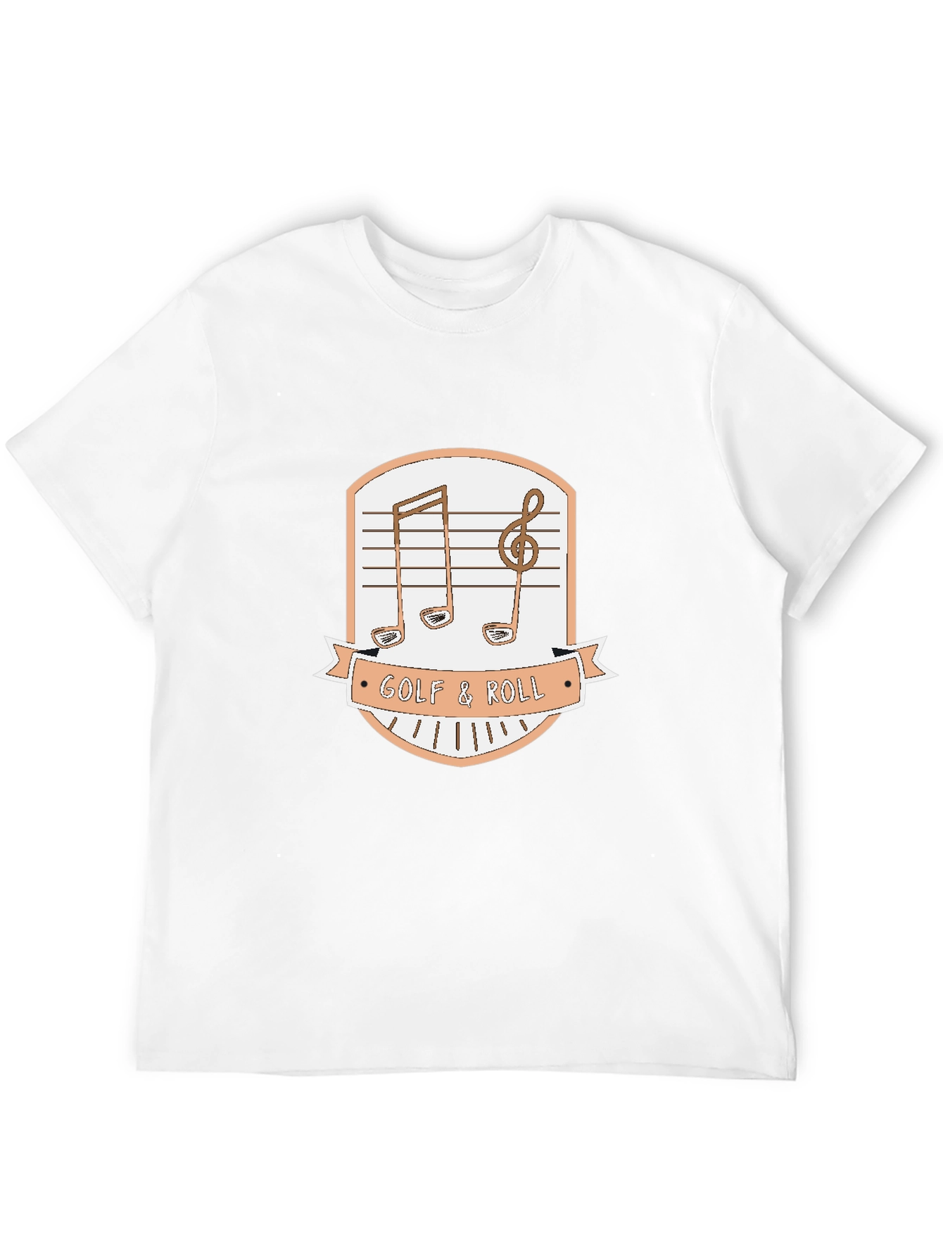 Black Golf & Roll Graphic Tee - Music Golf Lover Shirt view 12