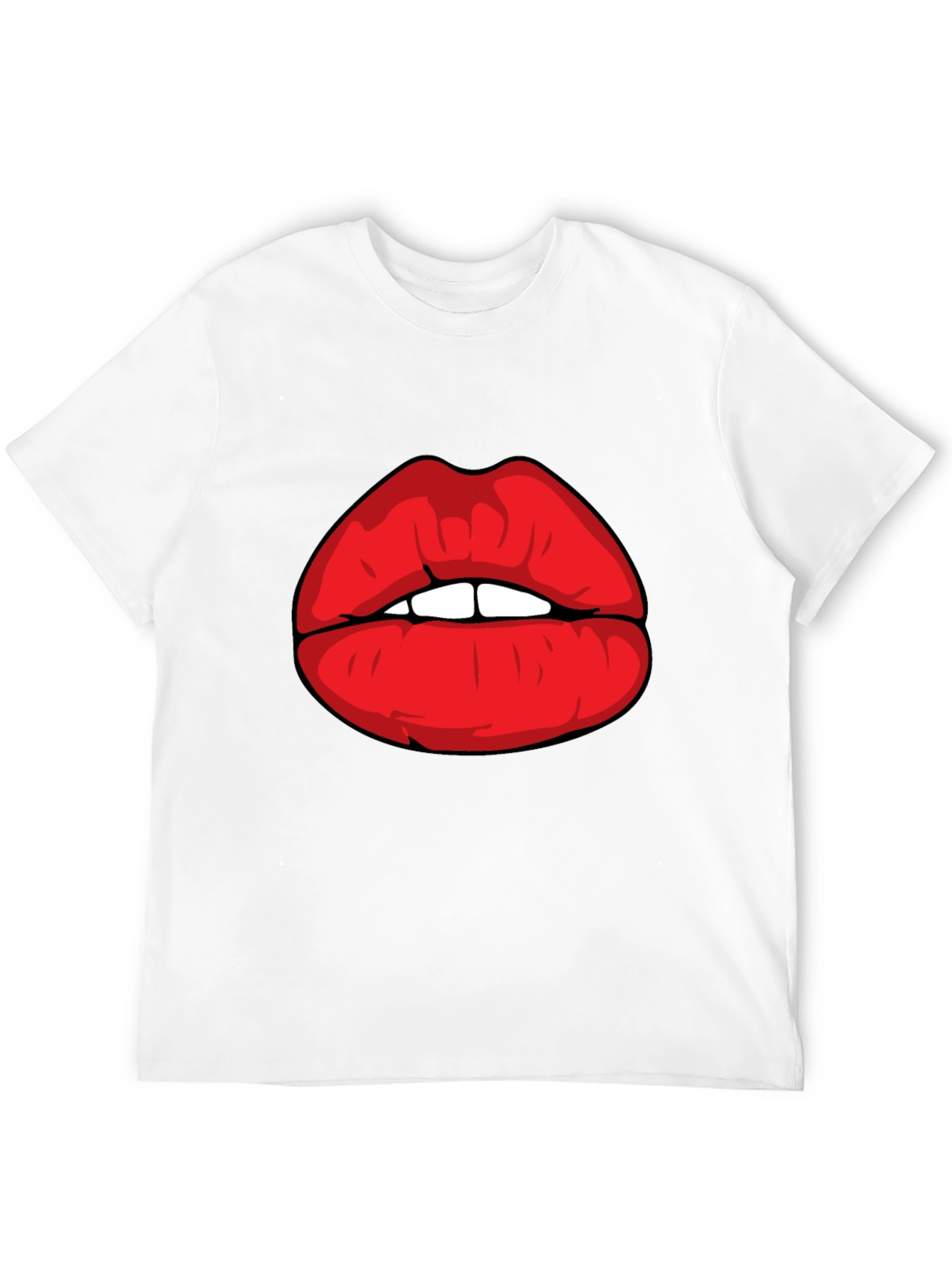 Black Bold Lips Graphic Tee - Statement Style! view 12
