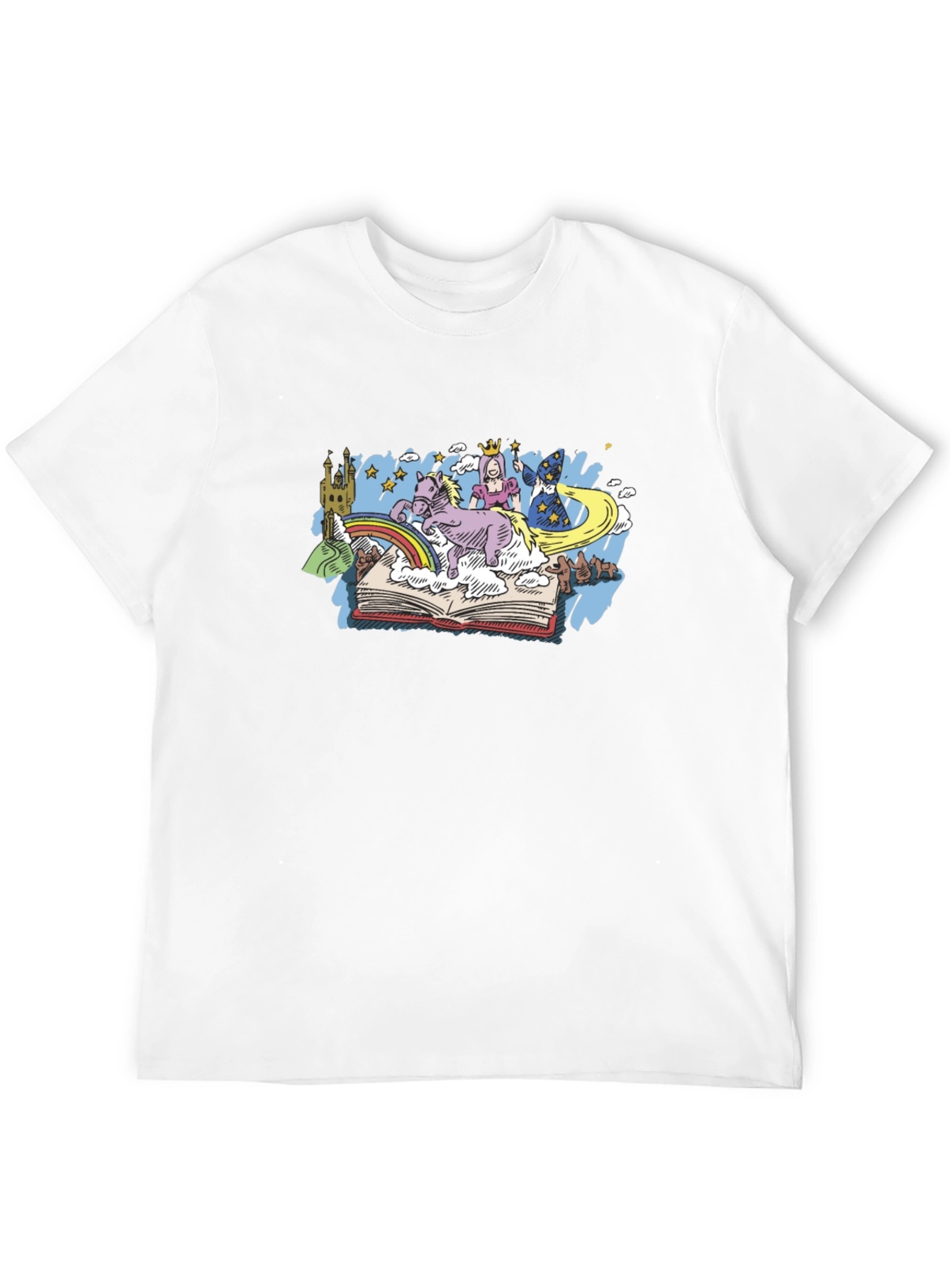 Black Storybook Dreams T-Shirt - Magical Fantasy Design view 12