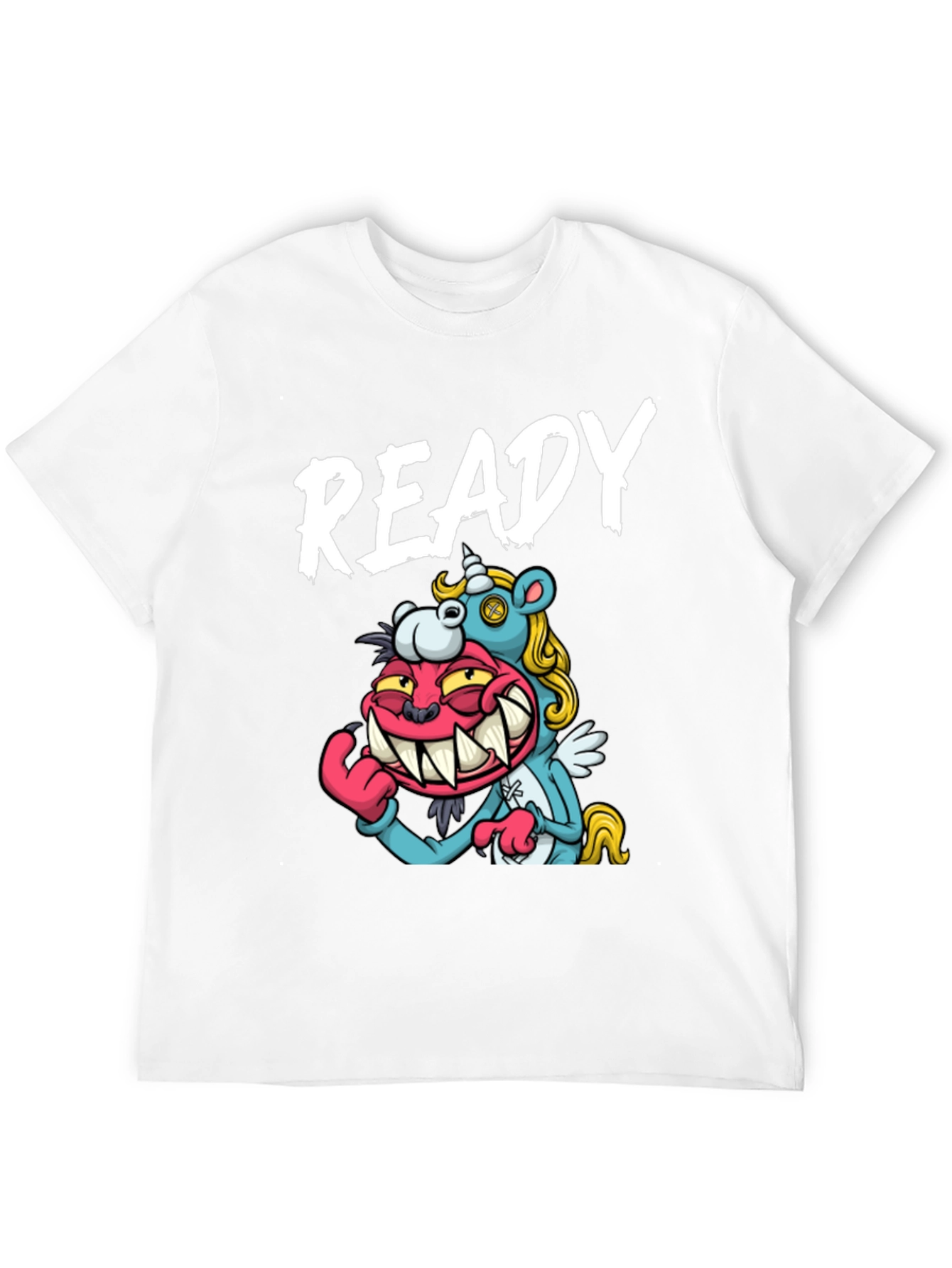 Black Ready Cartoon Graphic T-Shirt view 12
