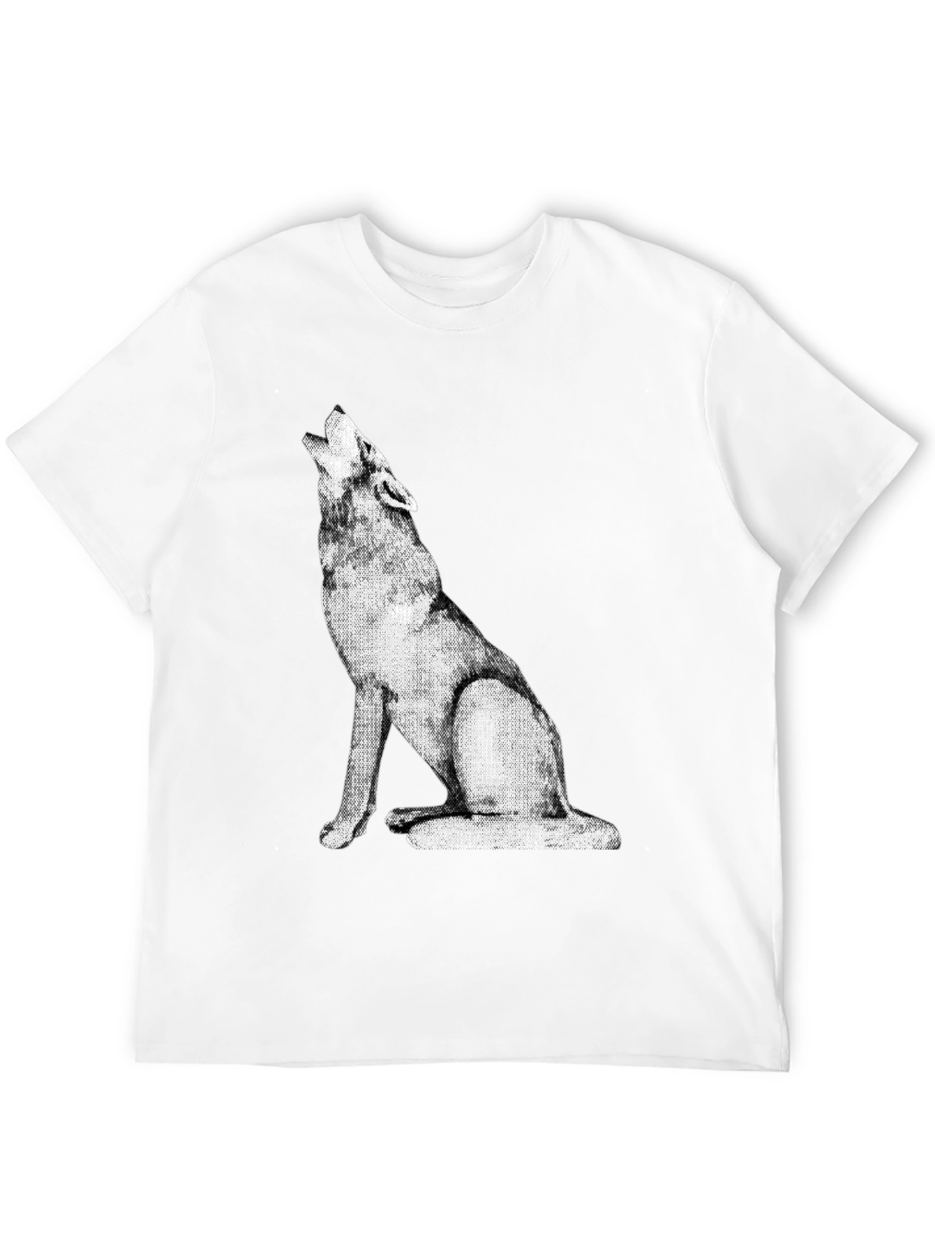 Black Wolf Howling Graphic Tee - Black view 12