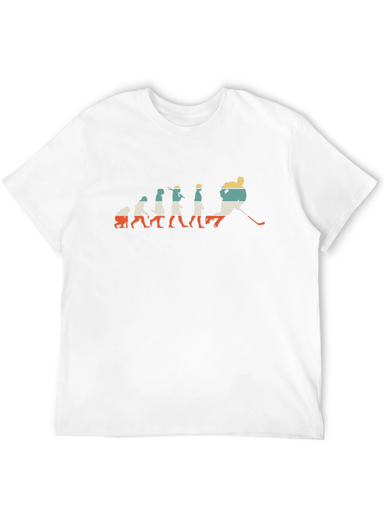 Black Hockey Evolution T-Shirt - Funny Sport Tee view 12