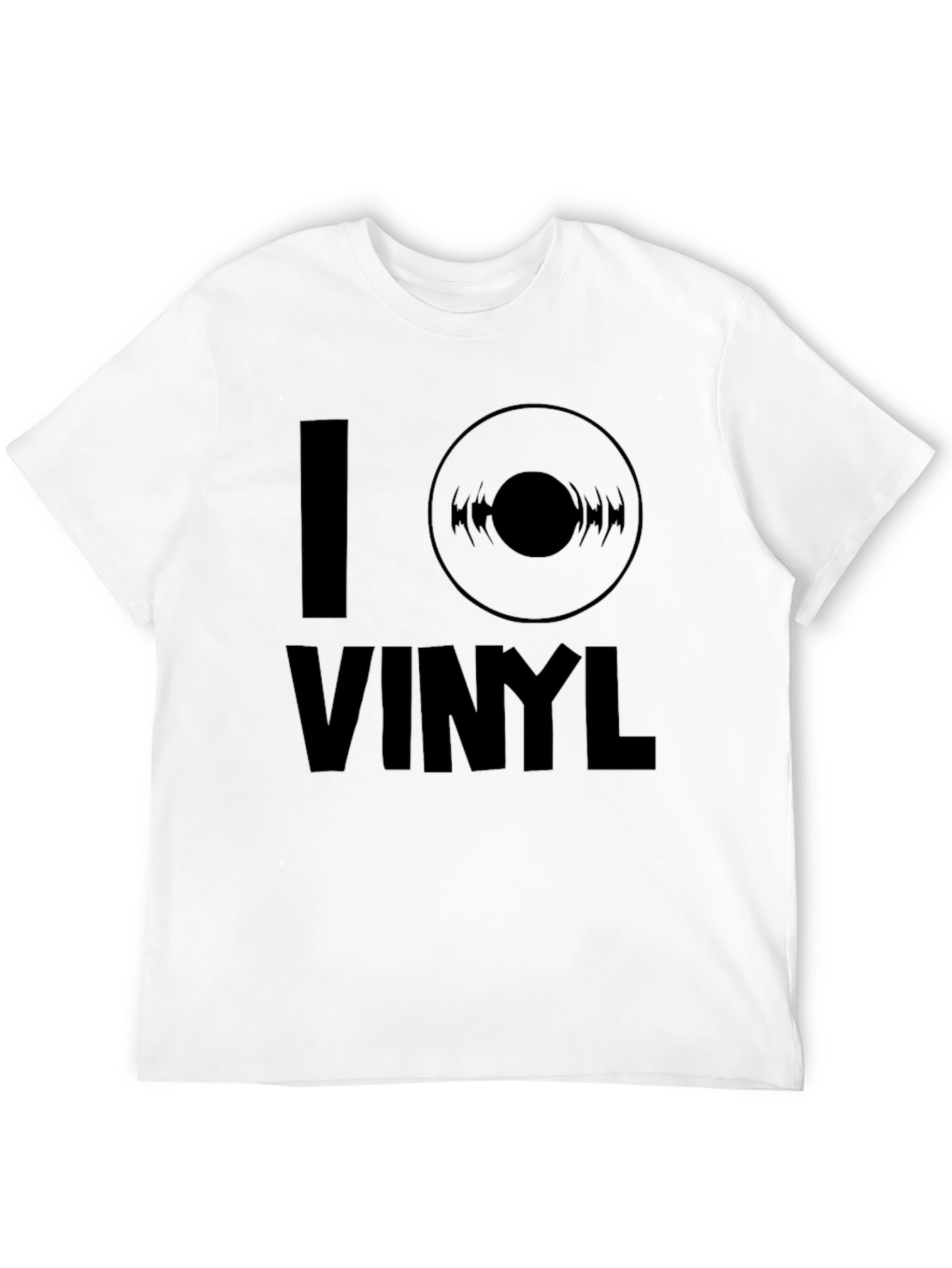 Black I Love Vinyl Black Graphic Tee view 12