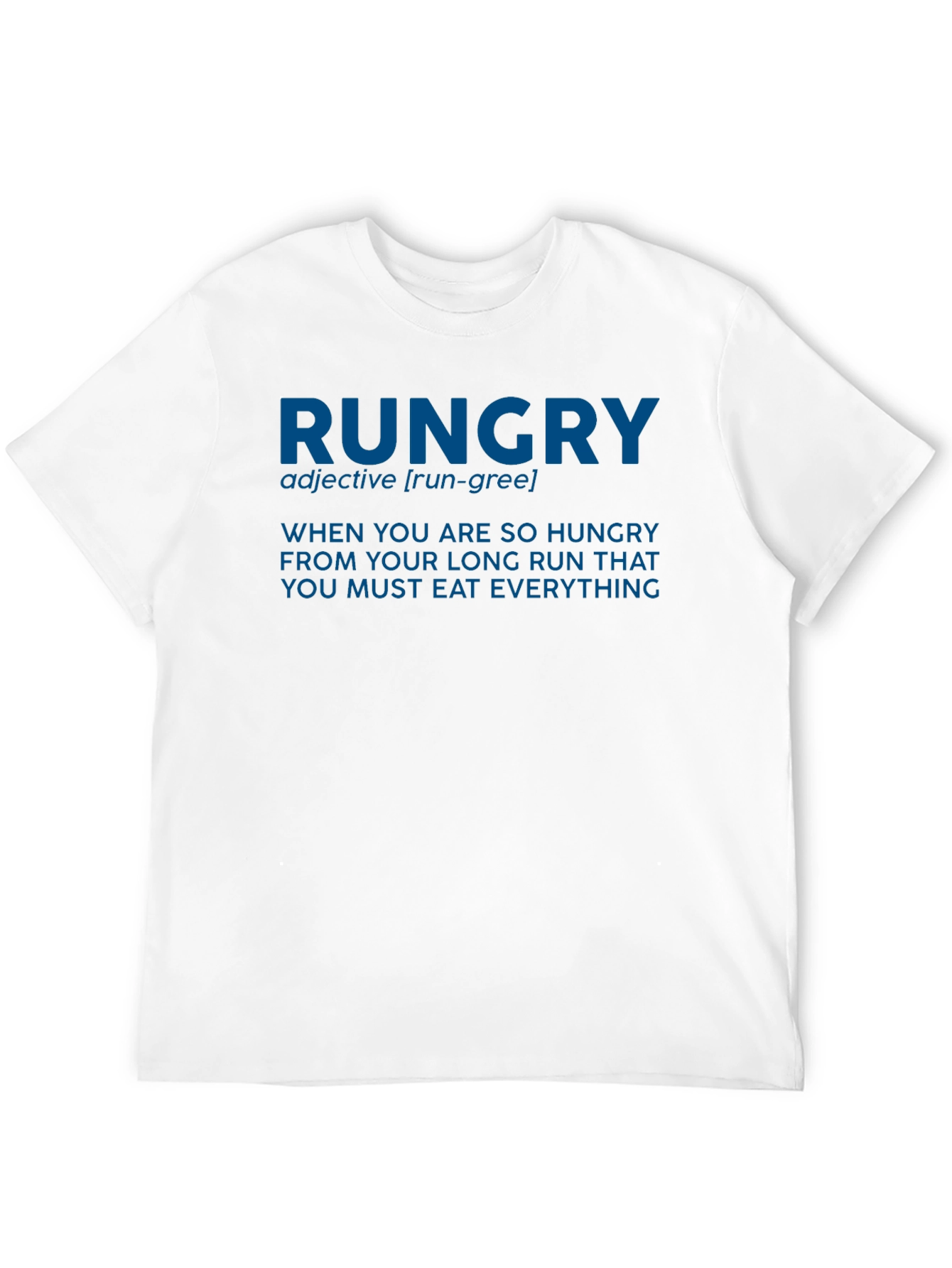 Black RUNGRY T-Shirt - Funny Running Joke view 12