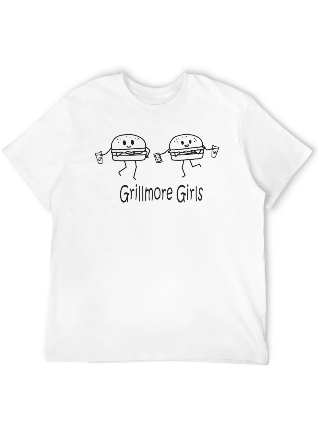 Black Grillmore Girls Funny Burger T-Shirt view 12