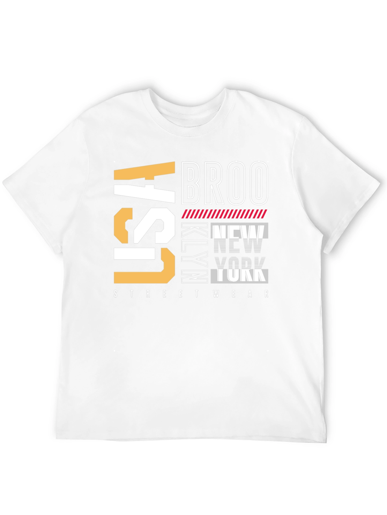 Black Brooklyn USA Streetwear T-Shirt view 12