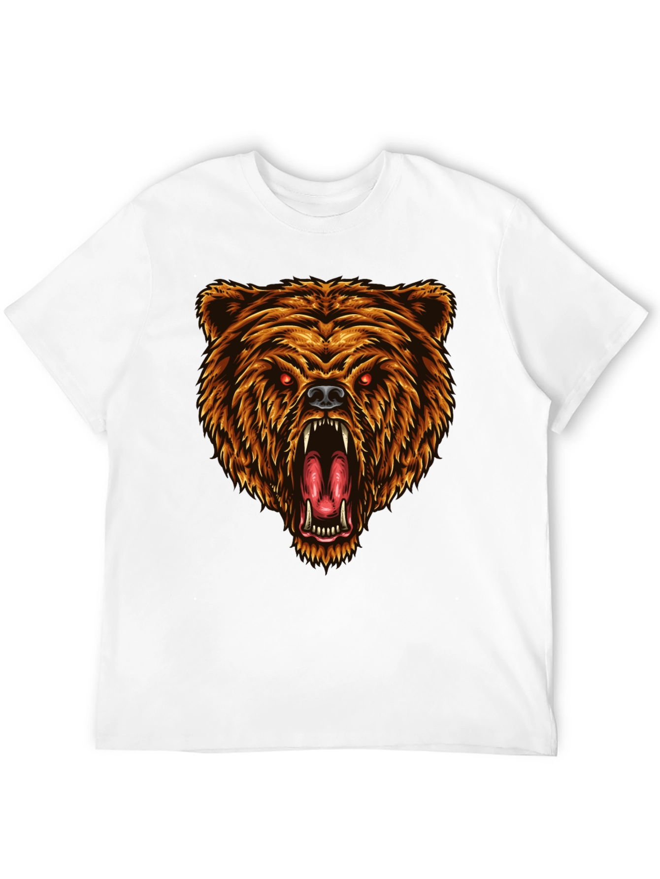 Black Grizzly Bear Graphic T-Shirt - Fierce Animal Tee view 12