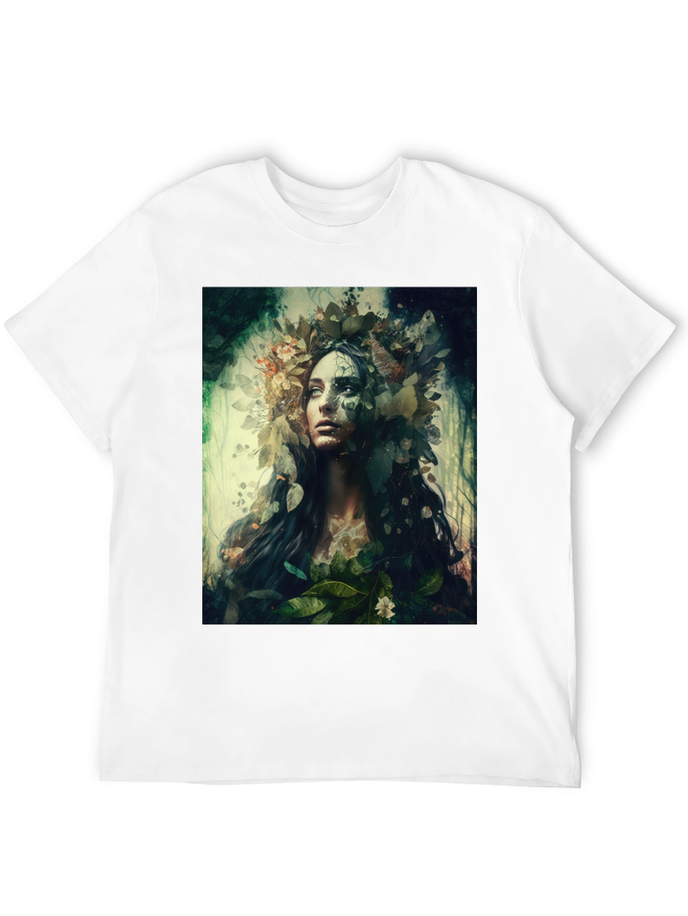 Black Nature Goddess Graphic T-Shirt view 12