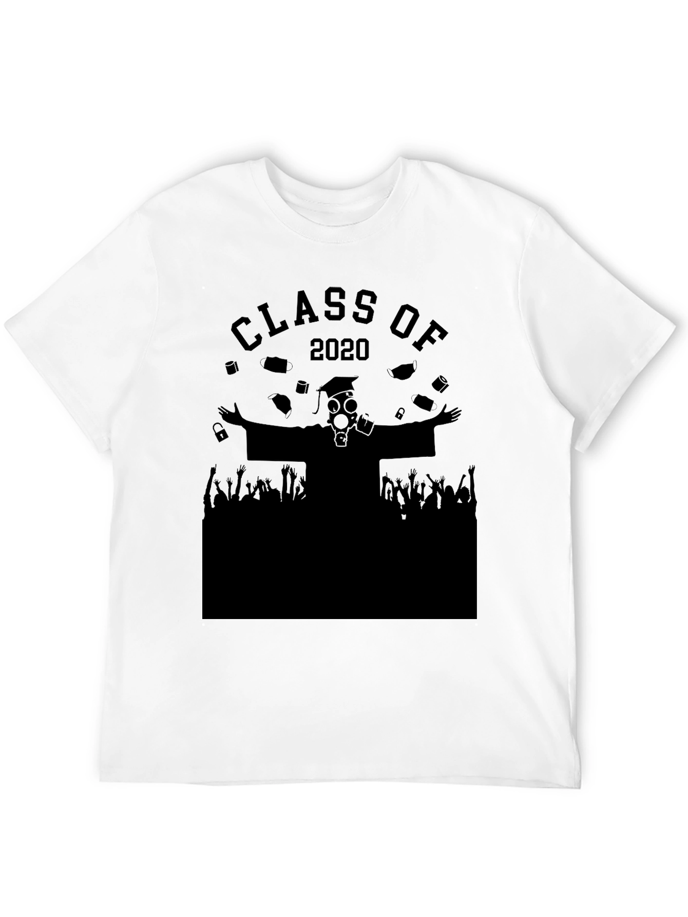 Black Class of 2020 Pandemic Graduation T-Shirt view 12