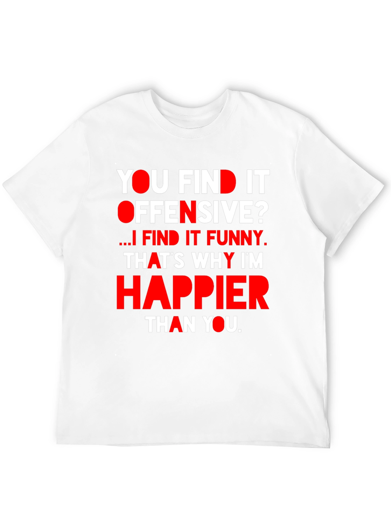 Black Offensive Humor T-Shirt: I Find It Funny view 12