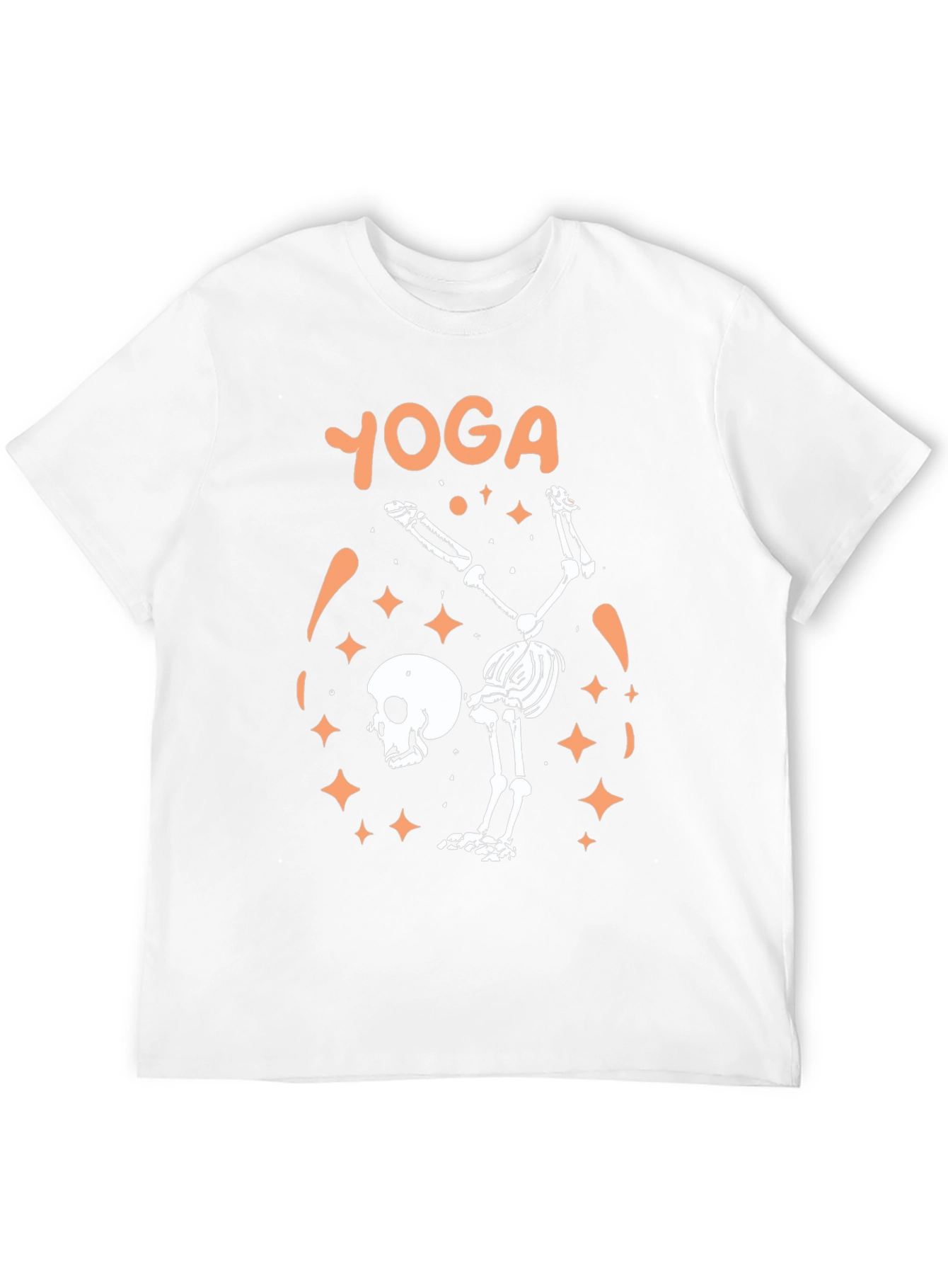 Black Skeleton Yoga T-Shirt, Spooky Funny Tee view 12