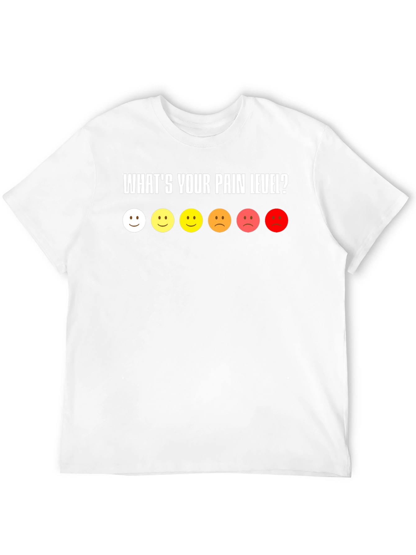 Black Pain Level Smiley Face Black T-Shirt view 12