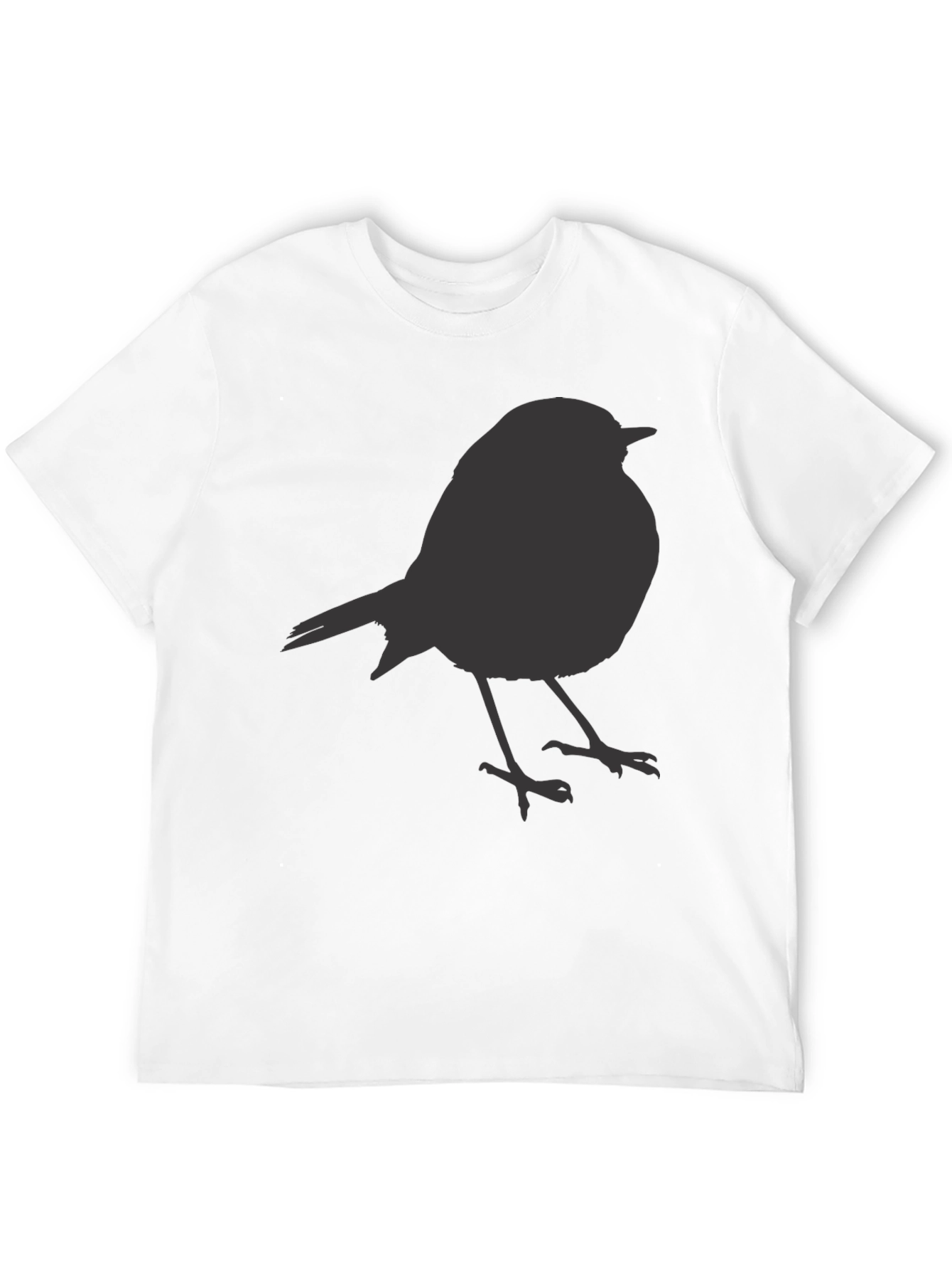 Black Bird Silhouette Black T-Shirt - Stylish Casual Tee view 12