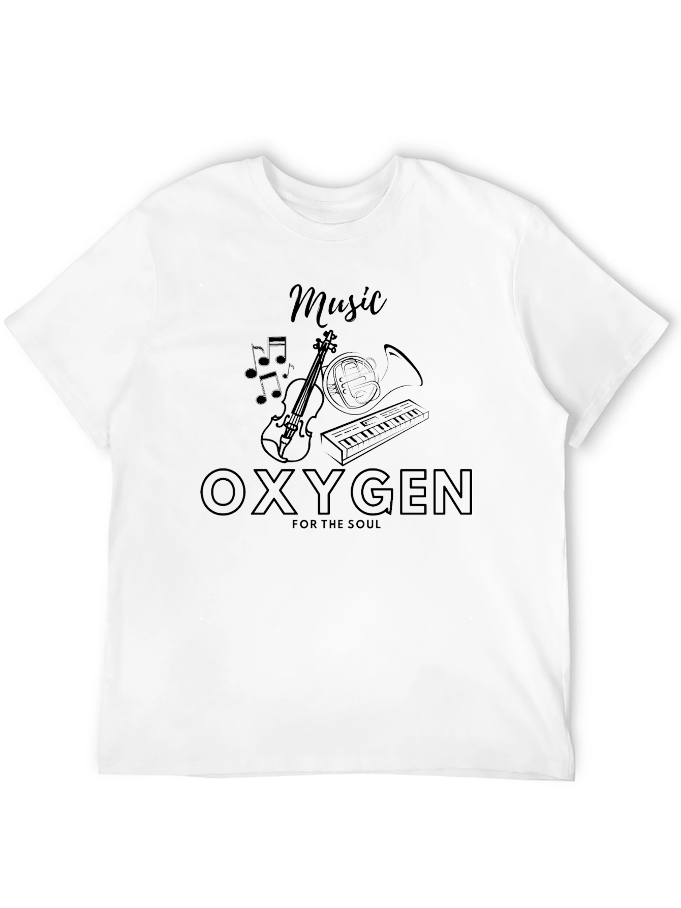 Black Music is Oxygen T-Shirt - Black Graphic Tee view 12